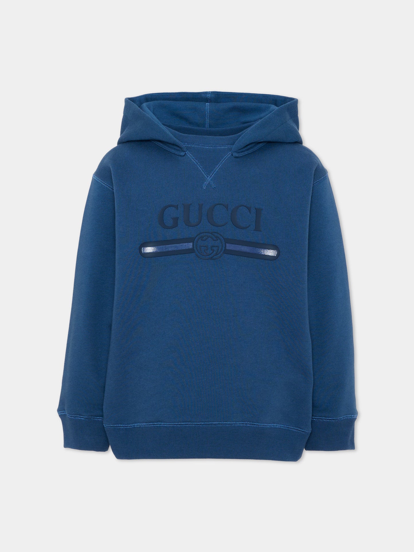 Felpa con cappuccio blu per bambini
