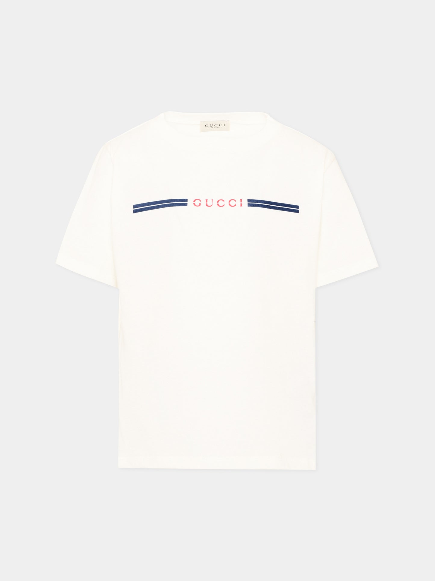 T-shirt bianca per bambini con logo