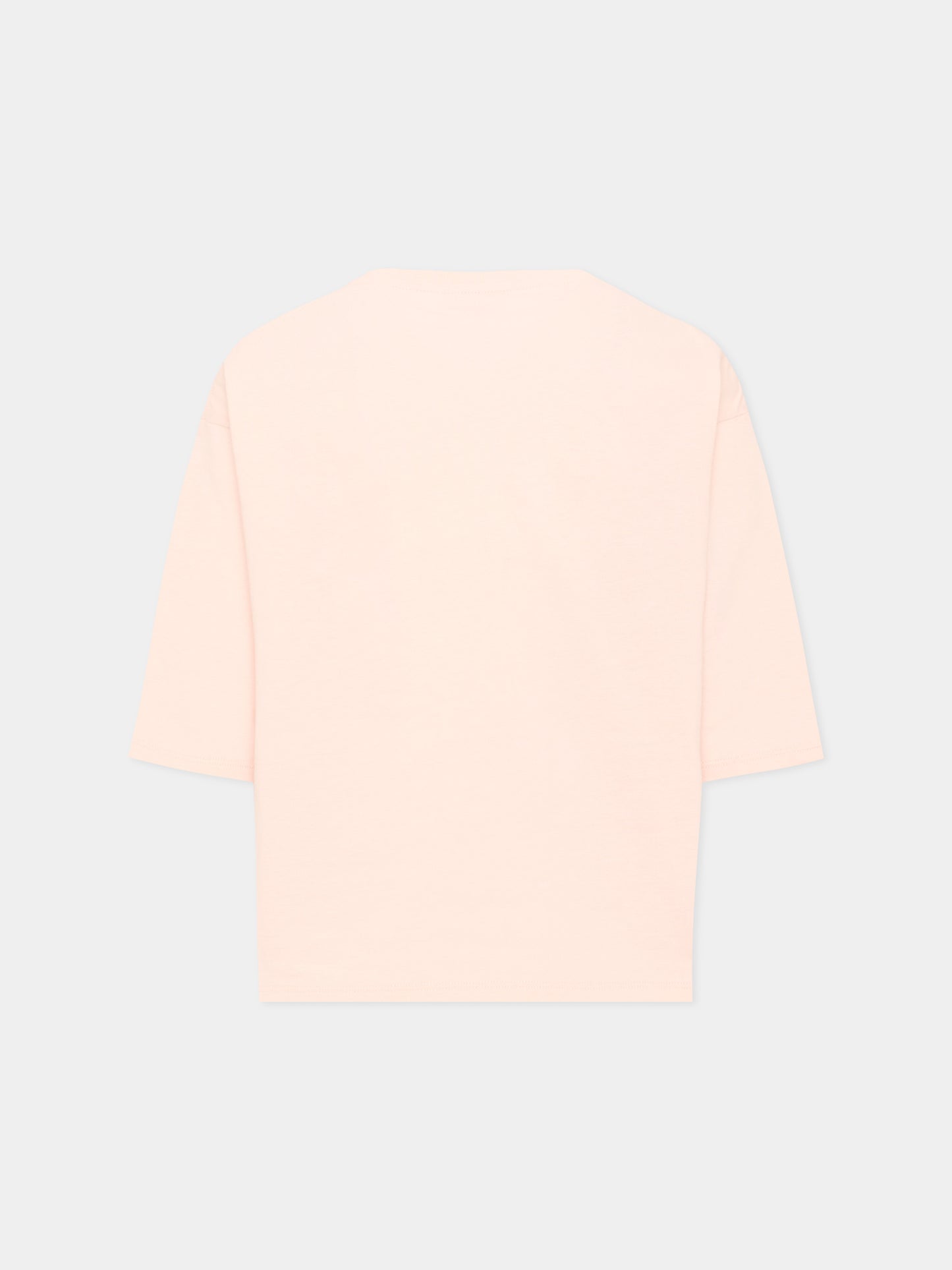 T-shirt a manica lunga rosa per bambina logo