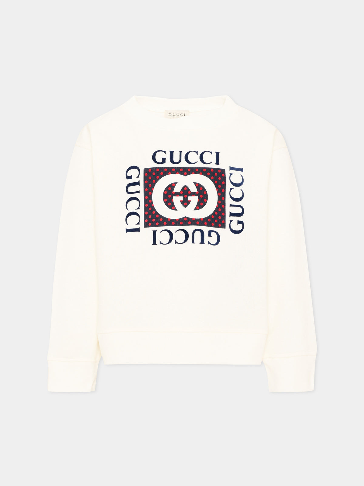 Ivory sweatshirt for Girl logo