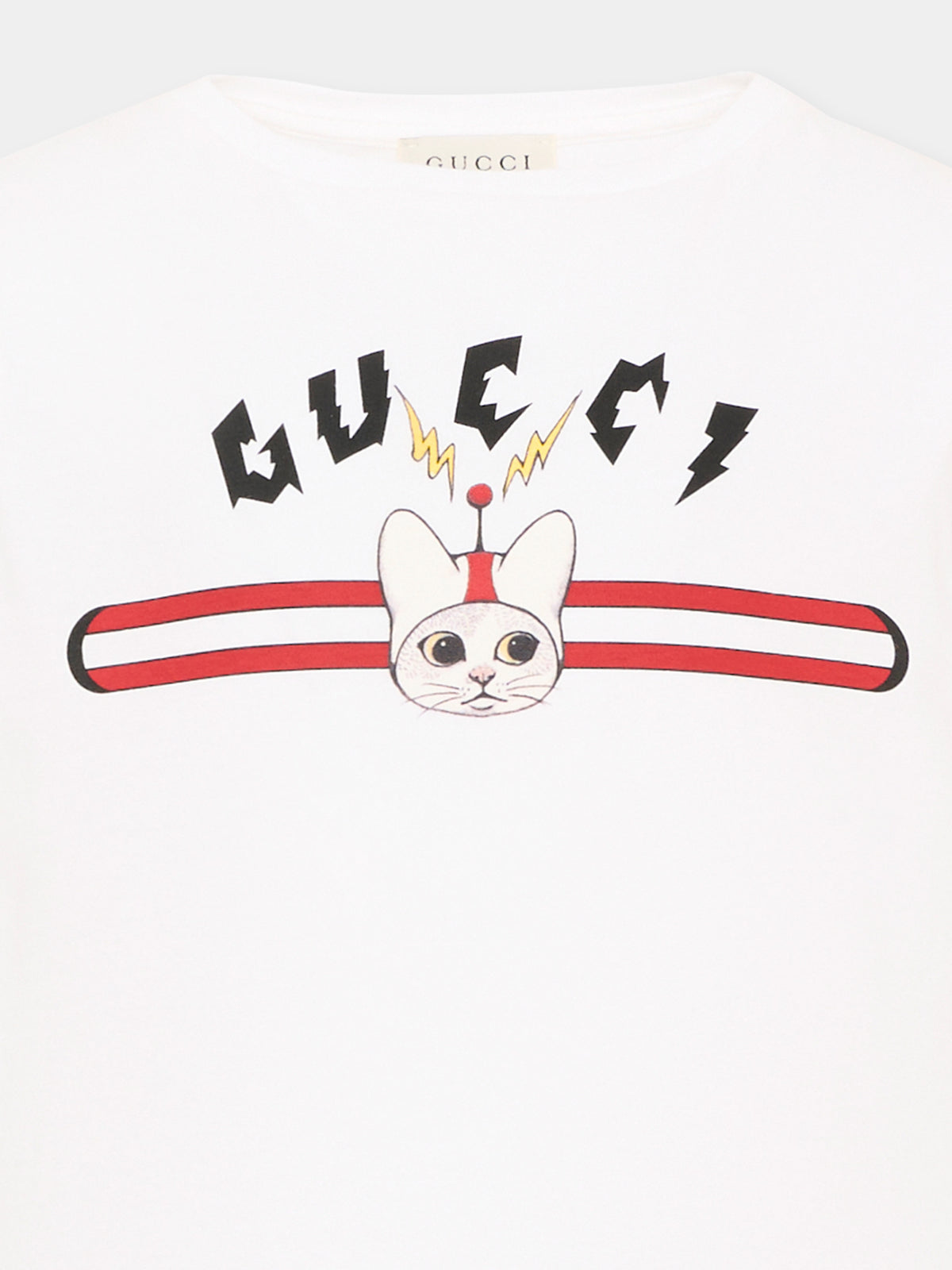 Ivory short sleeve T-shirt for boy with logo print