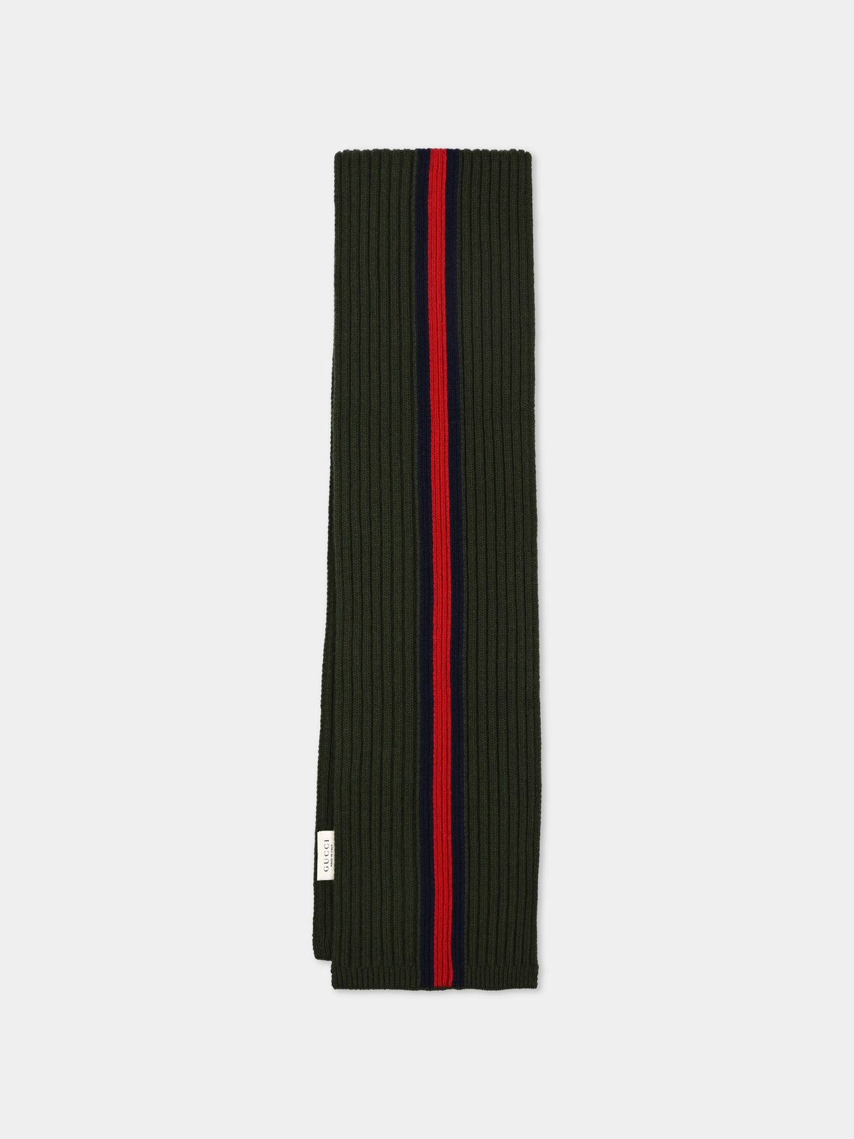 Sciarpa verde per bambini con Web,Gucci Kids,873860 4K206 3268