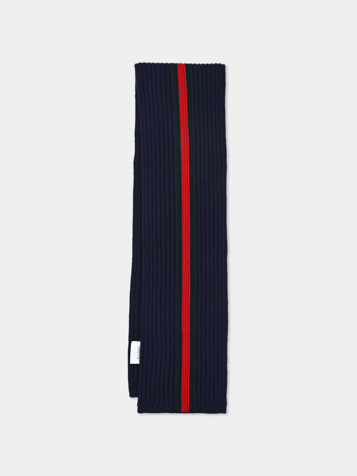 Sciarpa blu per bambini con Web,Gucci Kids,873860 4K206 4066