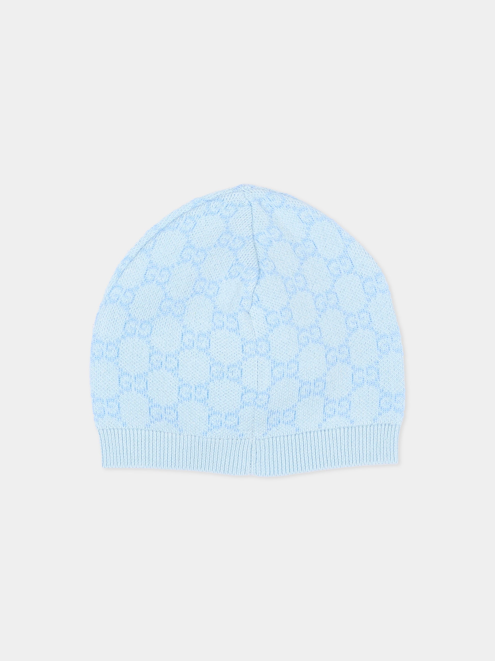 Cappello neonato avorio monogramma GG,Gucci Kids,835336 3KACG 9269