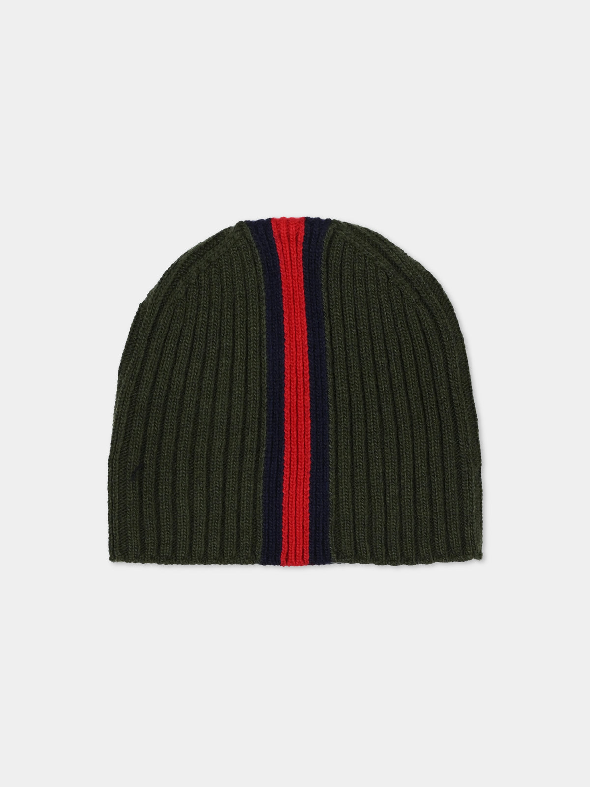 Berretto verde per bambini con Web,Gucci Kids,871021 4KADM 3268