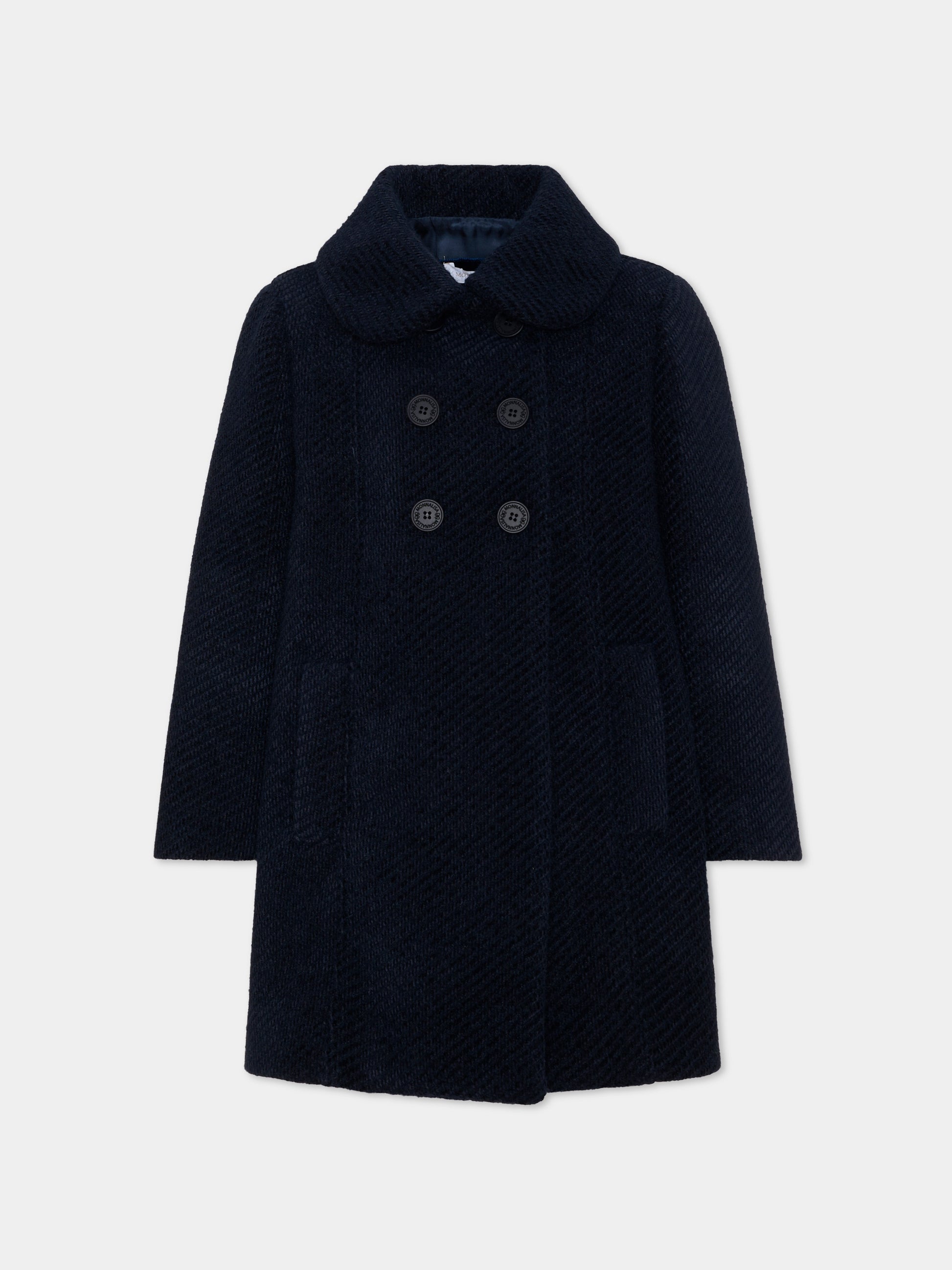 Cappotto blu per bambina,Monnalisa,17H106 8360 056S