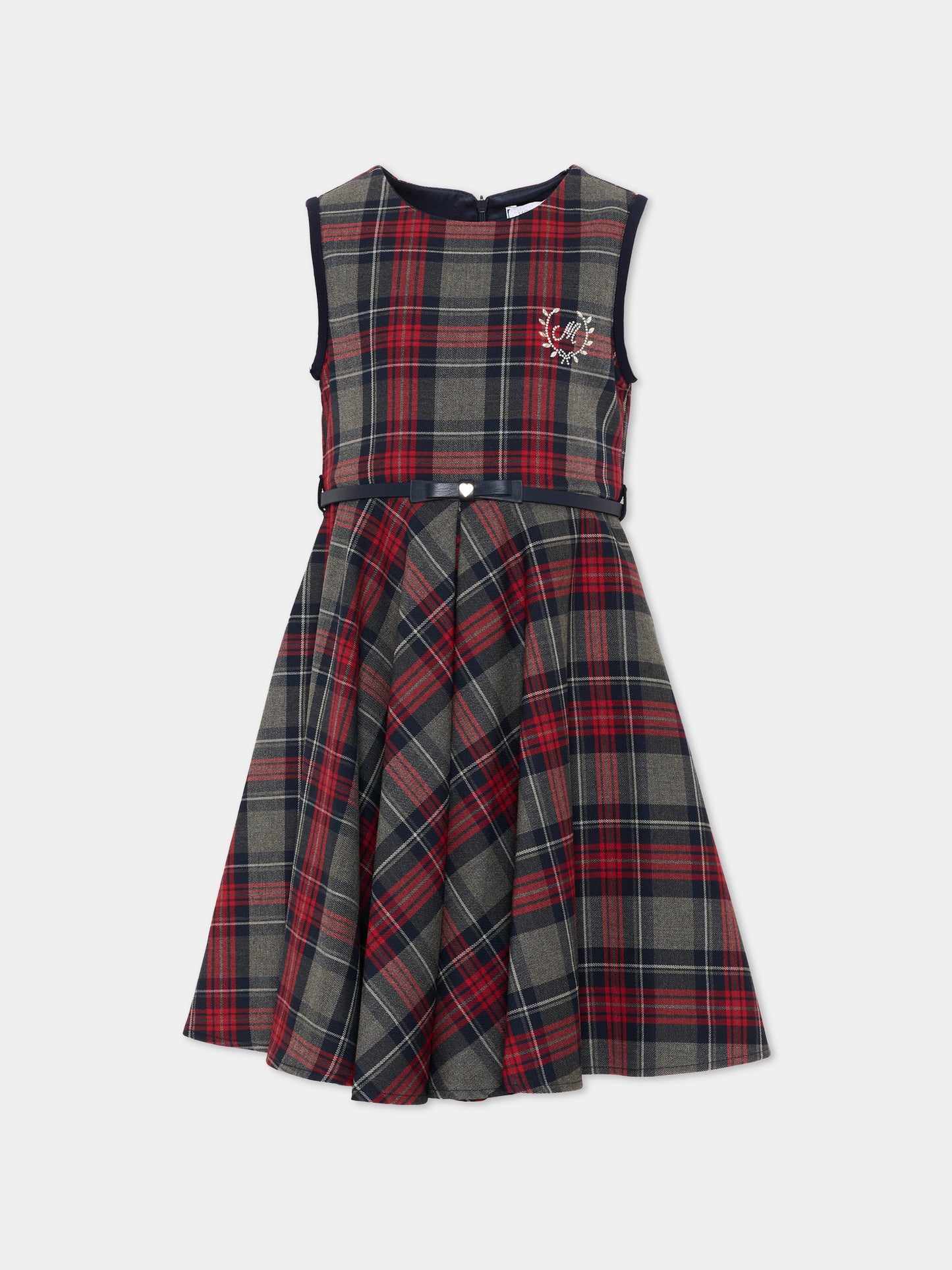 Vestito tartan per bambina,Monnalisa,18HSCA 8321 3156