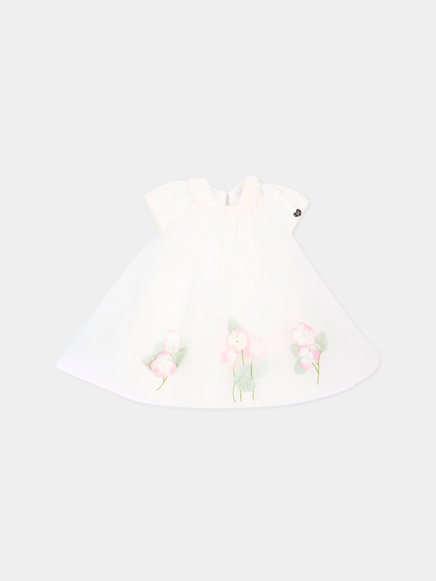 Abito elegante avorio per neonata,Monnalisa,73H900 8078 0191