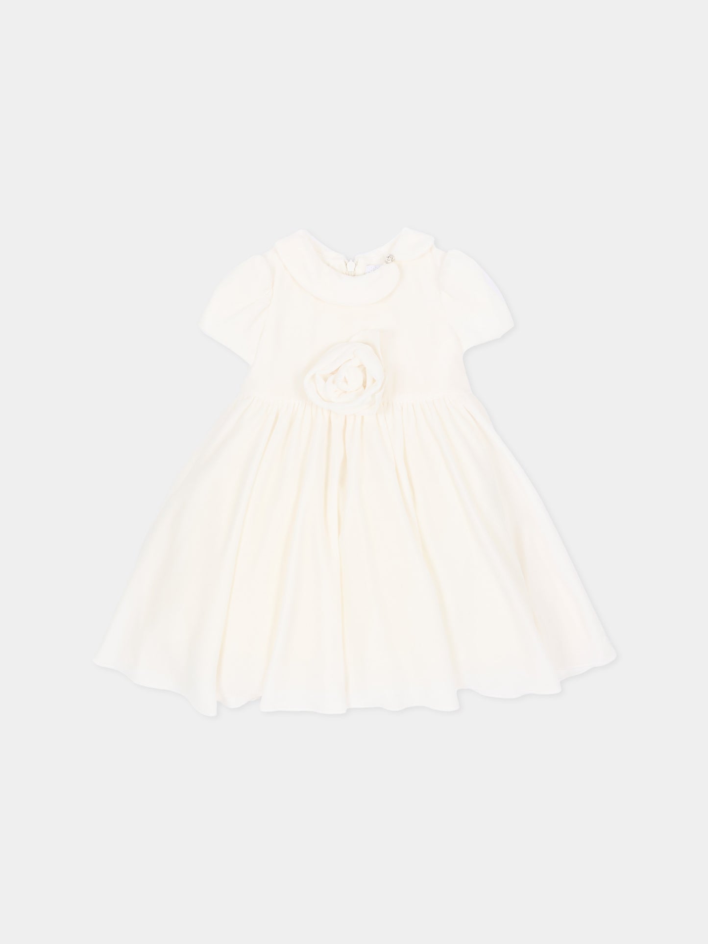 Abito elegante avorio per neonata,Monnalisa,73H901 8803 0001