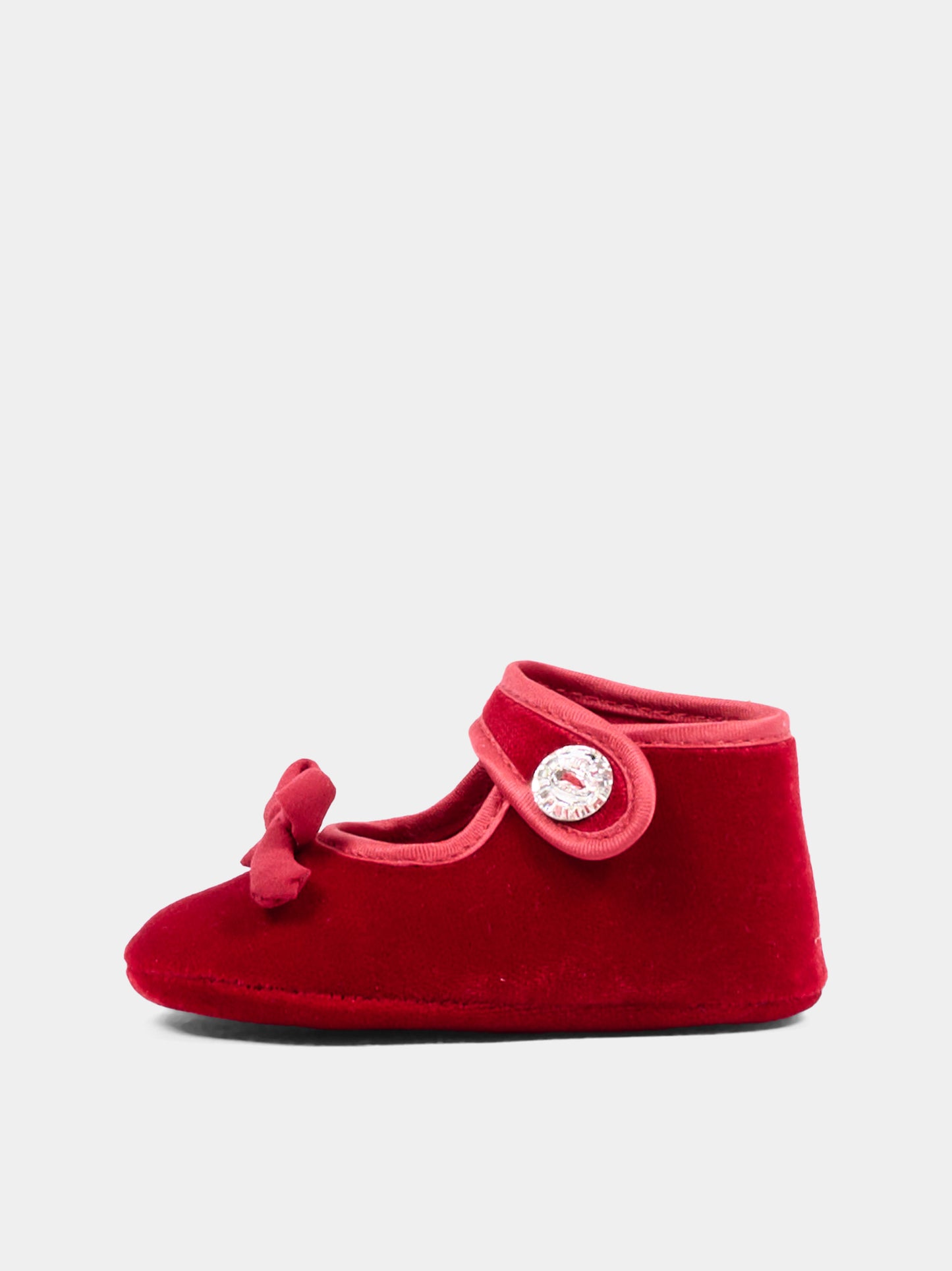 Ballerine rosse per neonata con fiocco,Monnalisa,73H001 8803 0043
