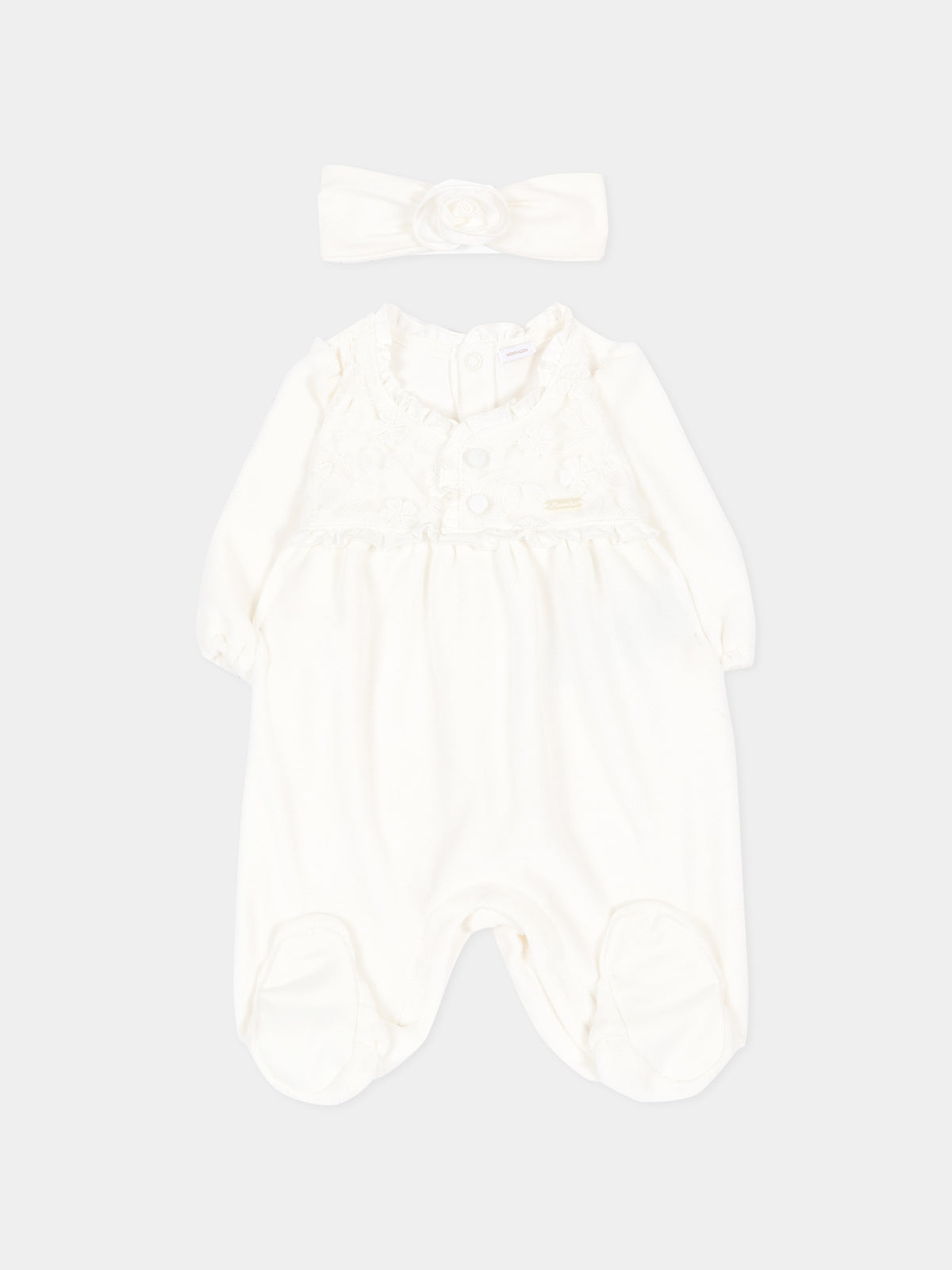 Set Tutine avorio per neonata,Monnalisa,35H501 8072 0001