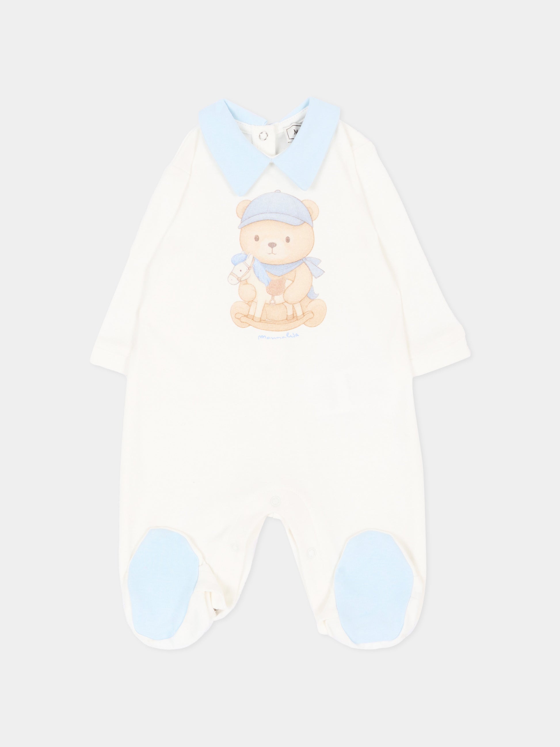 Set Tutine avorio per neonato con orsetto,Monnalisa,22H503 8000 0152