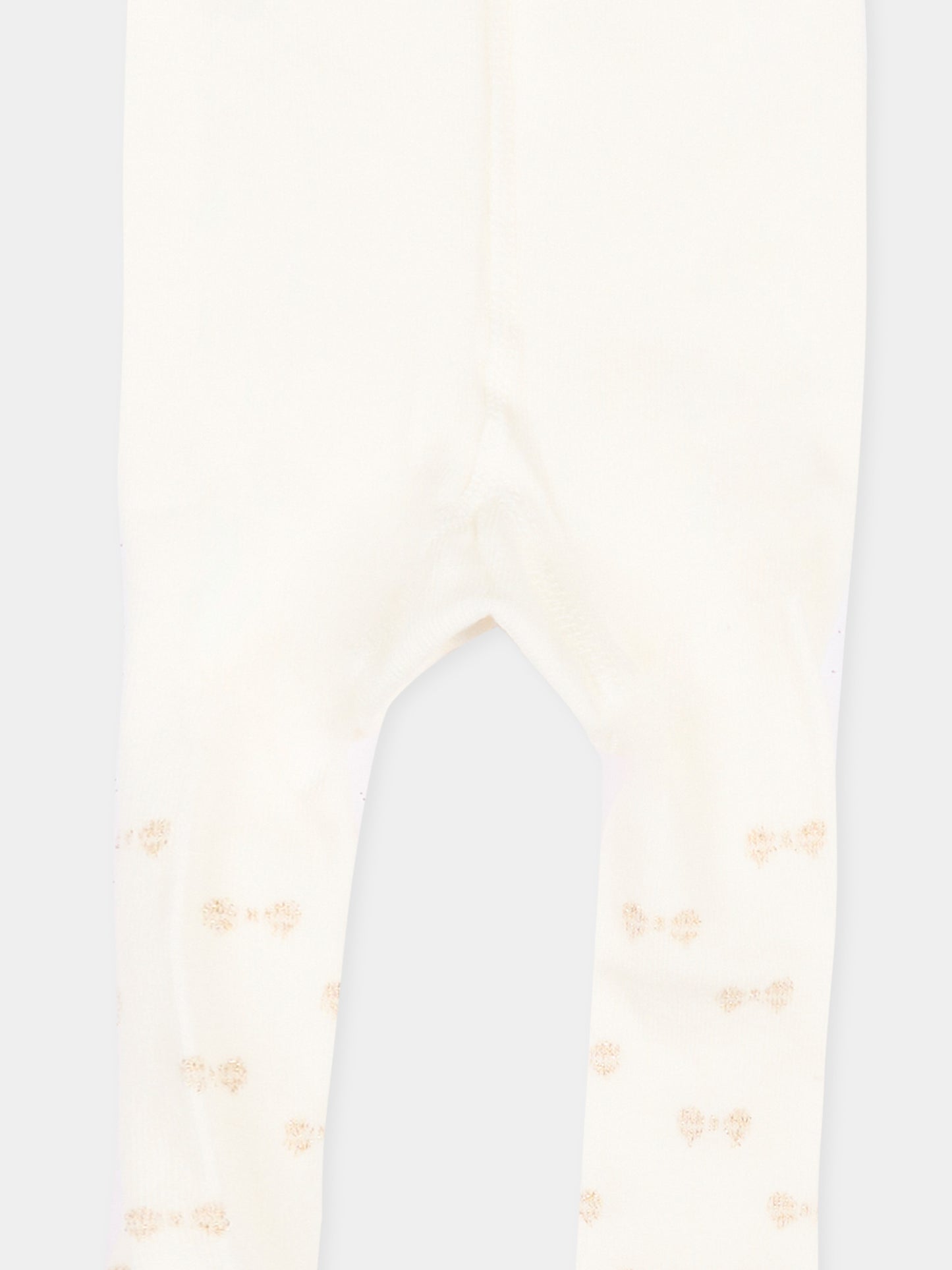 Collant avorio per neonata con fiocchi,Monnalisa,73H006 8082 0170