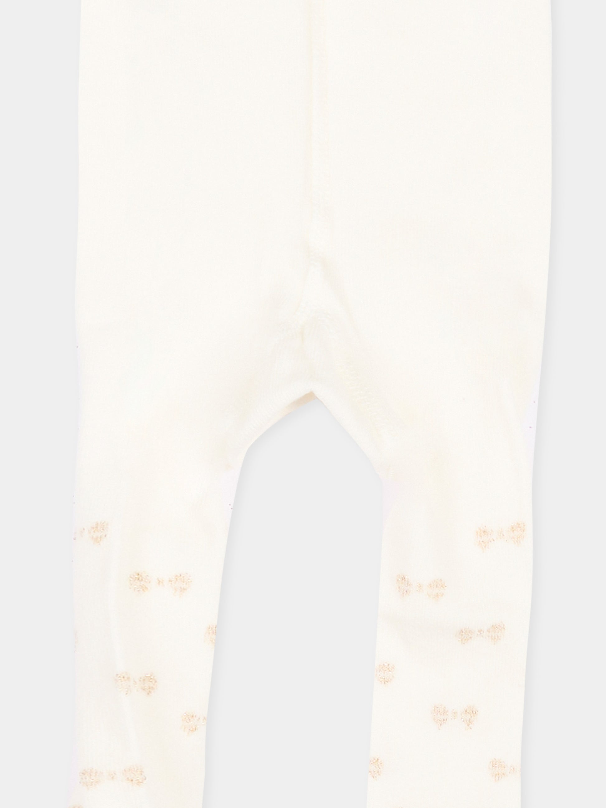 Collant avorio per neonata con fiocchi,Monnalisa,73H006 8082 0170