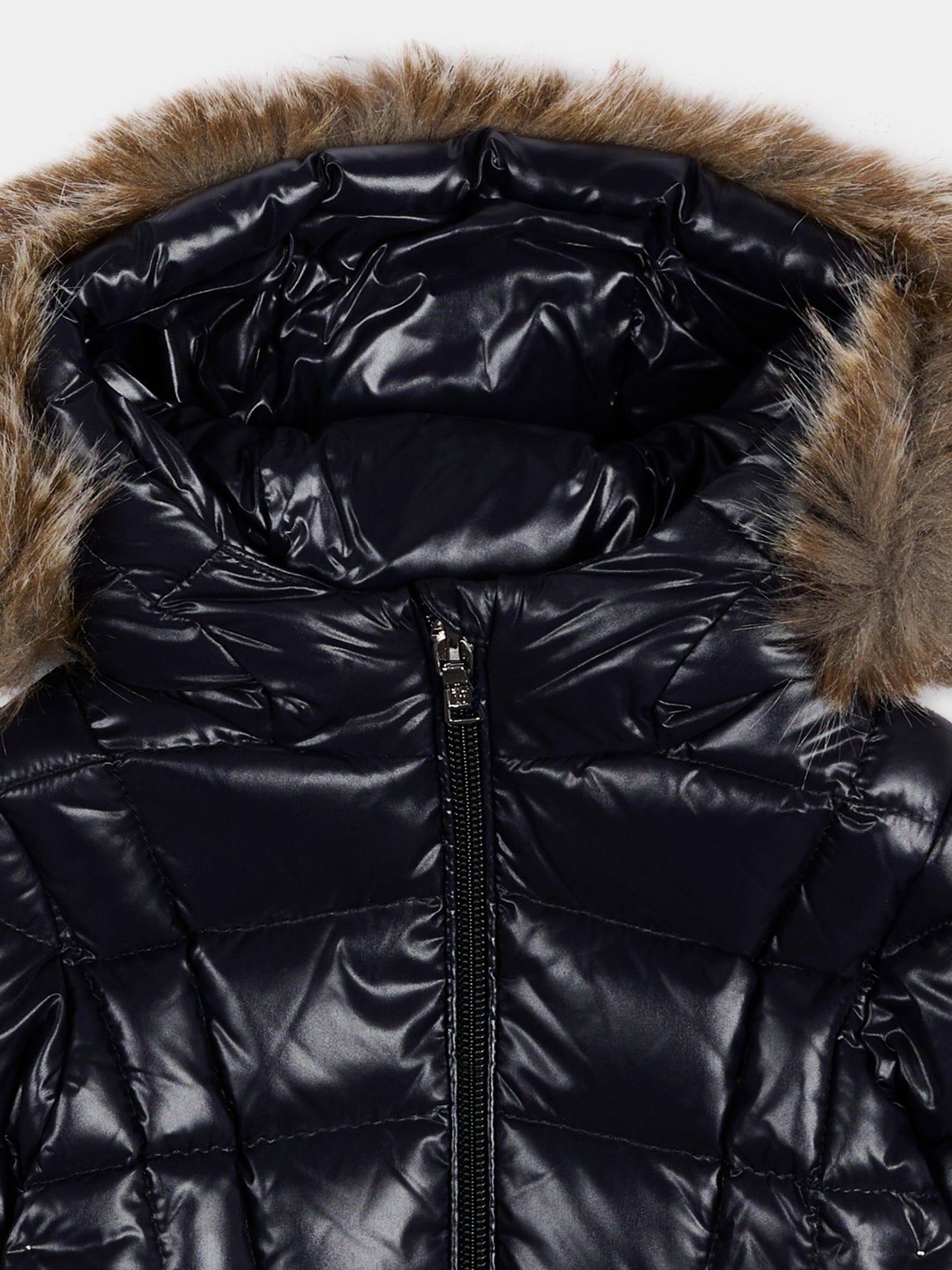 Piumini blu Emma per neonata con logo,Moncler Kids,L2951 1C00004 597Z8 742