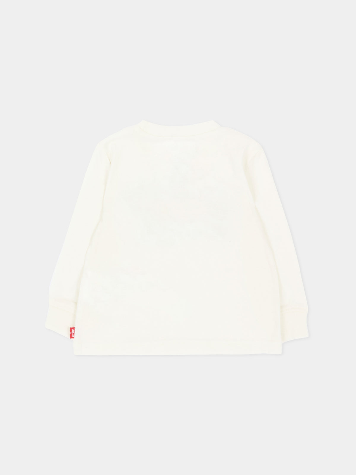 T-shirt a manica lunga avorio logo per neonati,Levi's Kids,6ER765 W0E