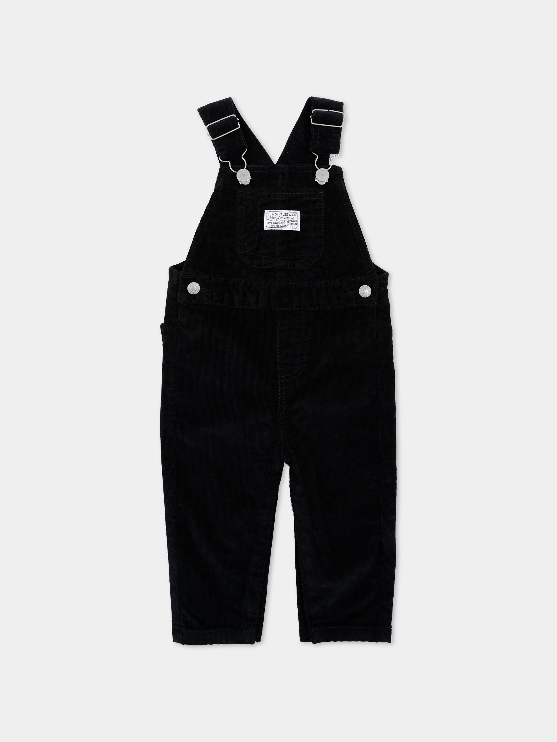 Salopette nera per neonato,Levi's Kids,6EJ335 G52