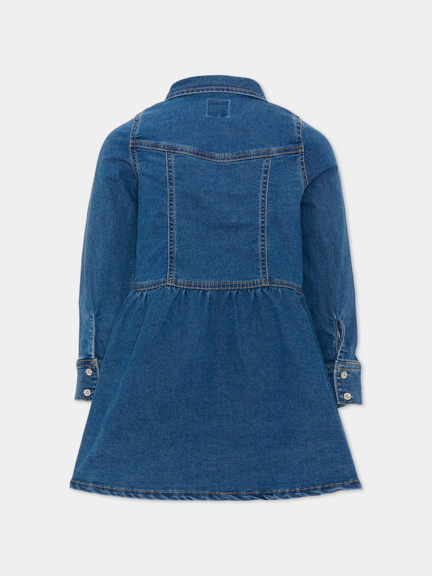 Vestito a manica lunga denim per bambina,Levi's Kids,4ER790 MFM