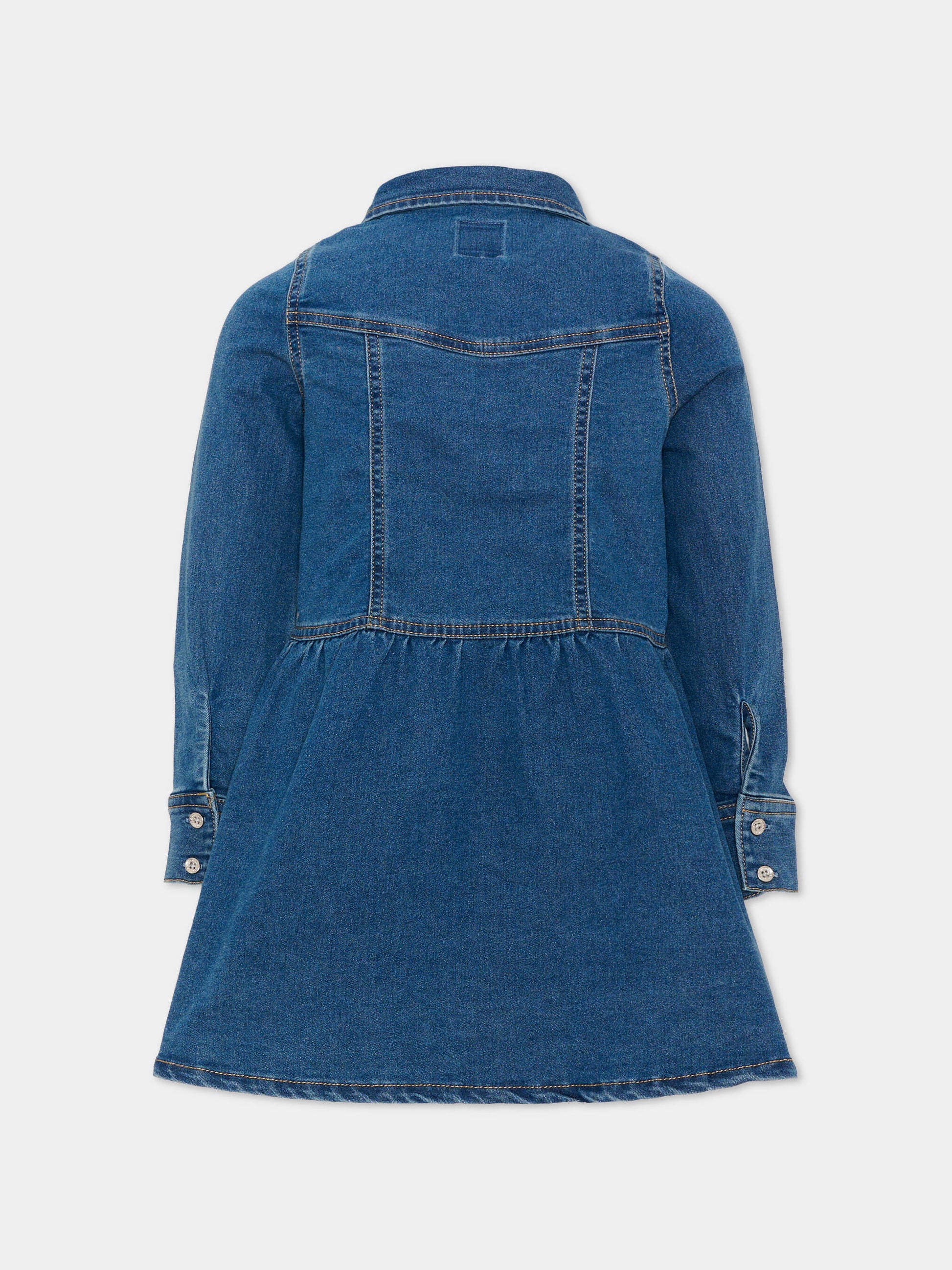 Vestito a manica lunga denim per bambina,Levi's Kids,4ER790 MFM