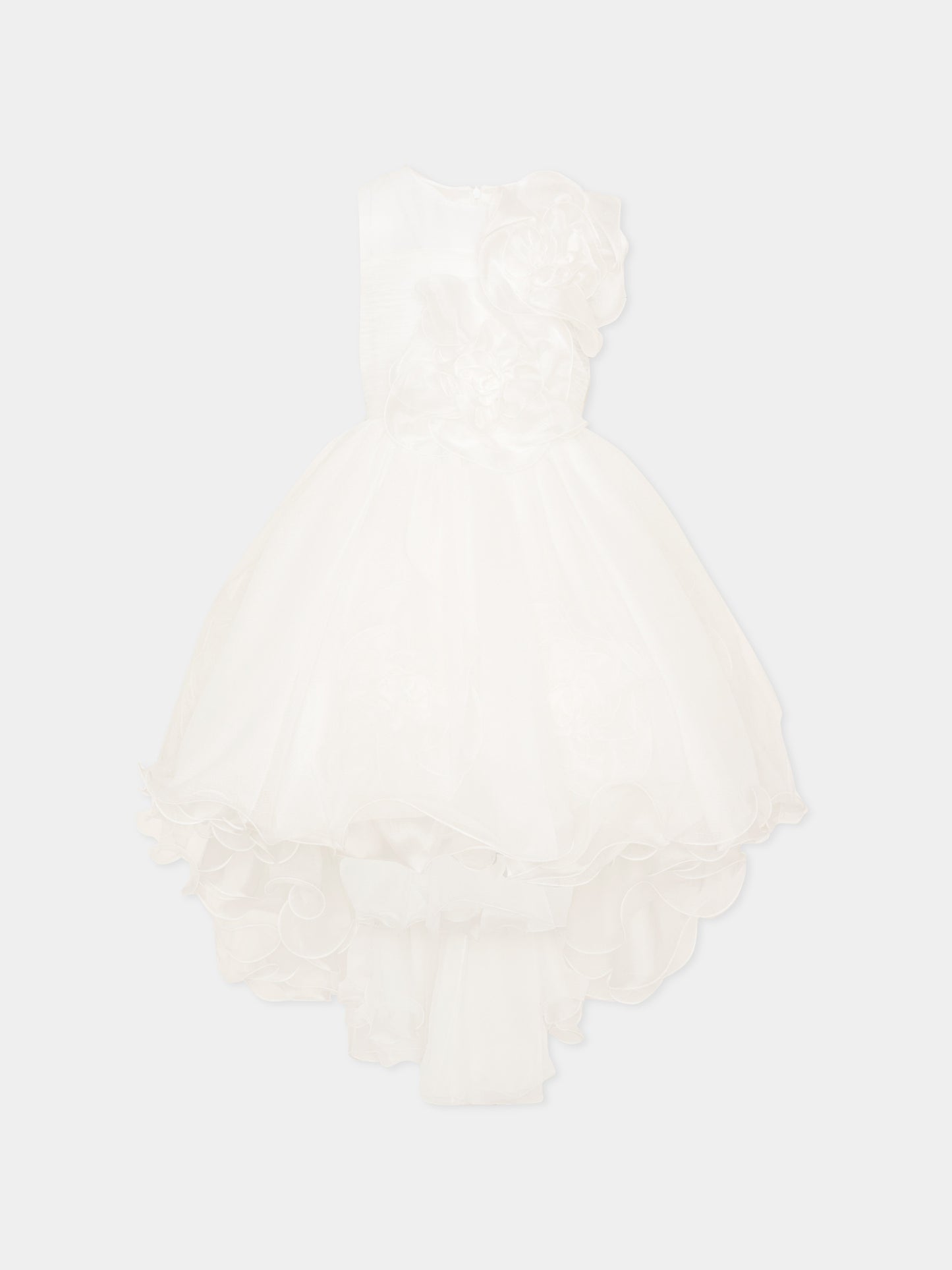 Abito elegante avorio per bambina con fiori,Colorichiari,FL108284 4961 15