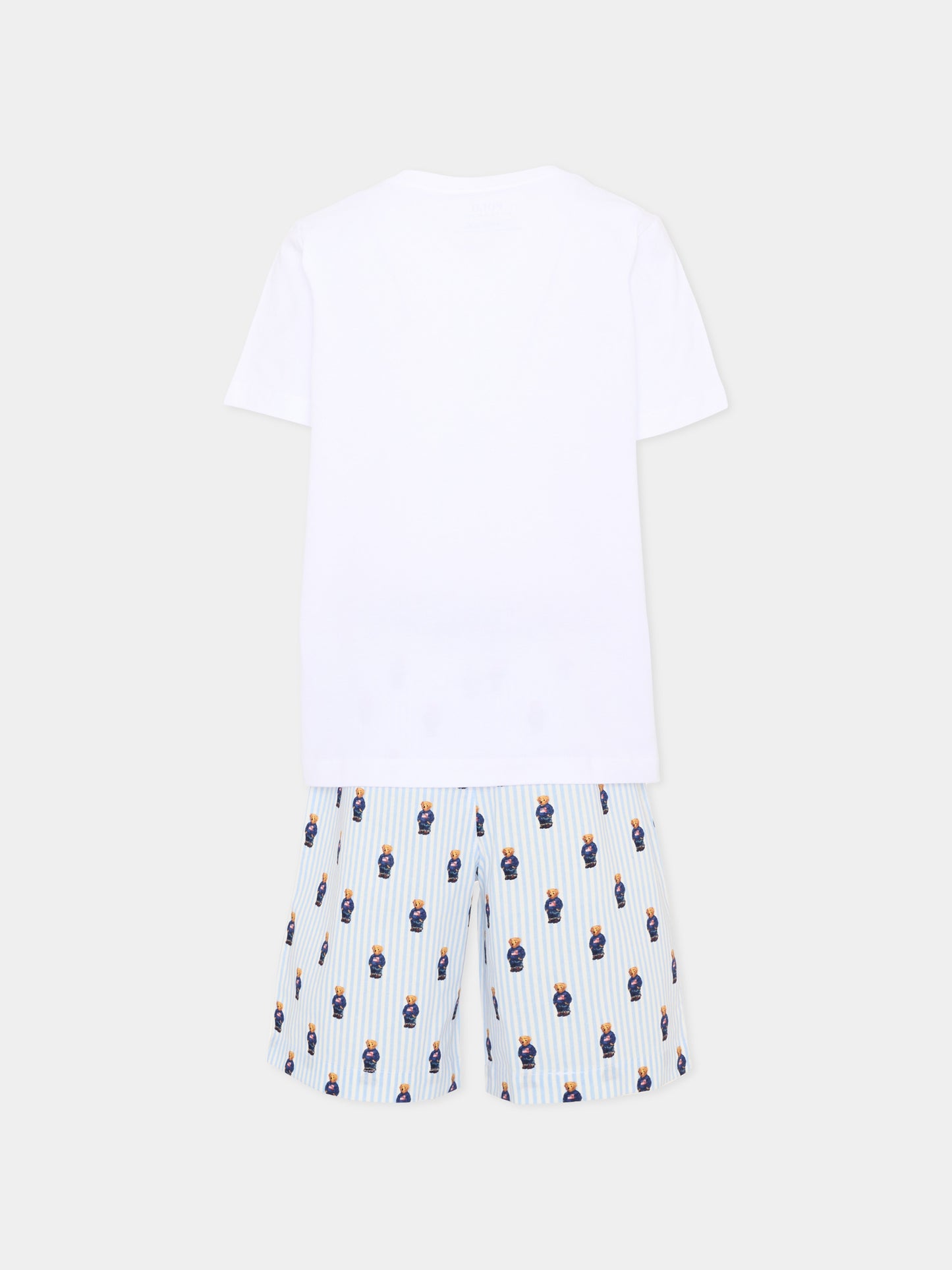 Pigiama azzurro per bambino con Polo Bear,Ralph Lauren Kids,8P0142 W2O