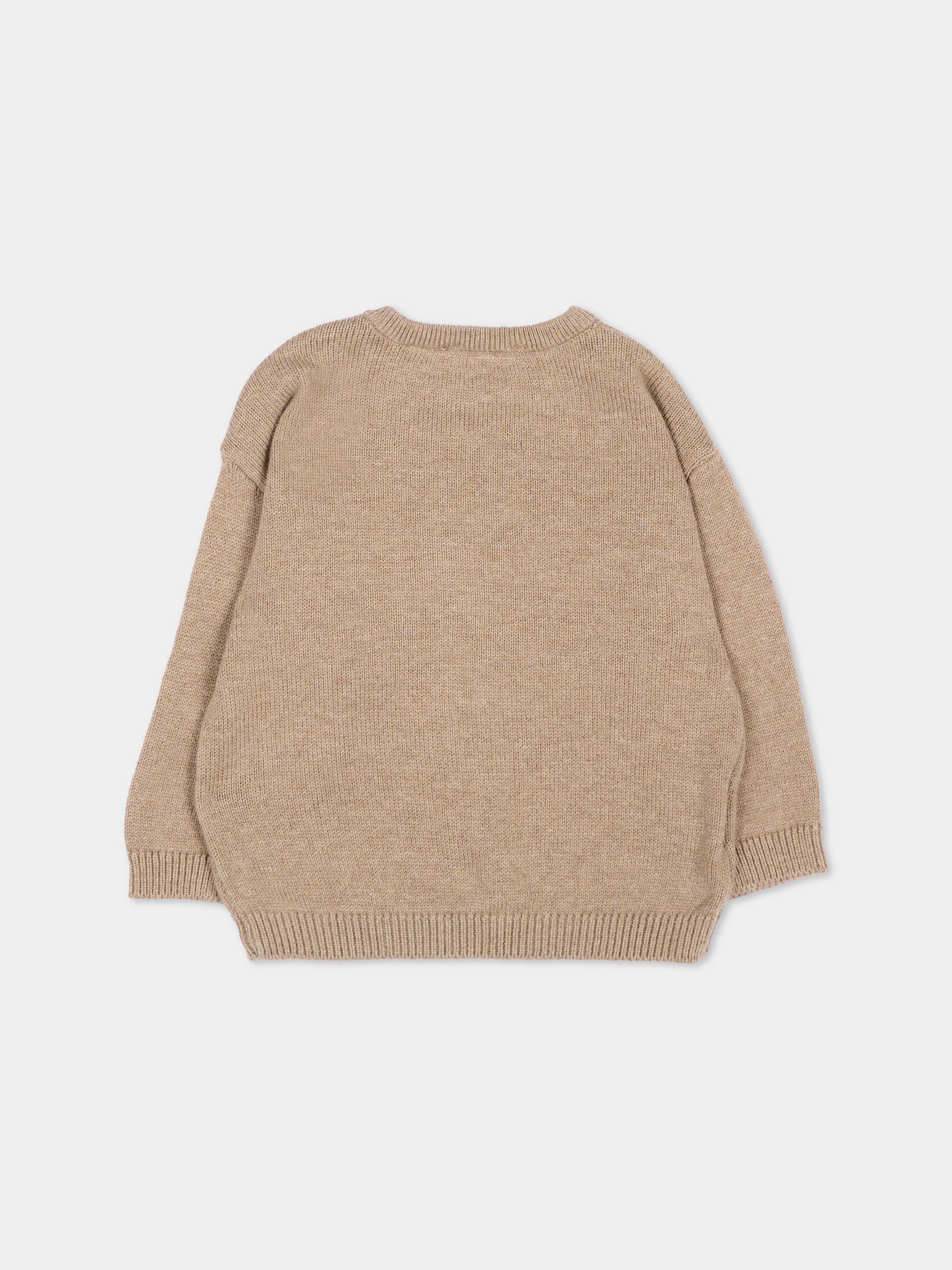 Maglione beige per neonato con dinosauri,Mayoral,2371 073