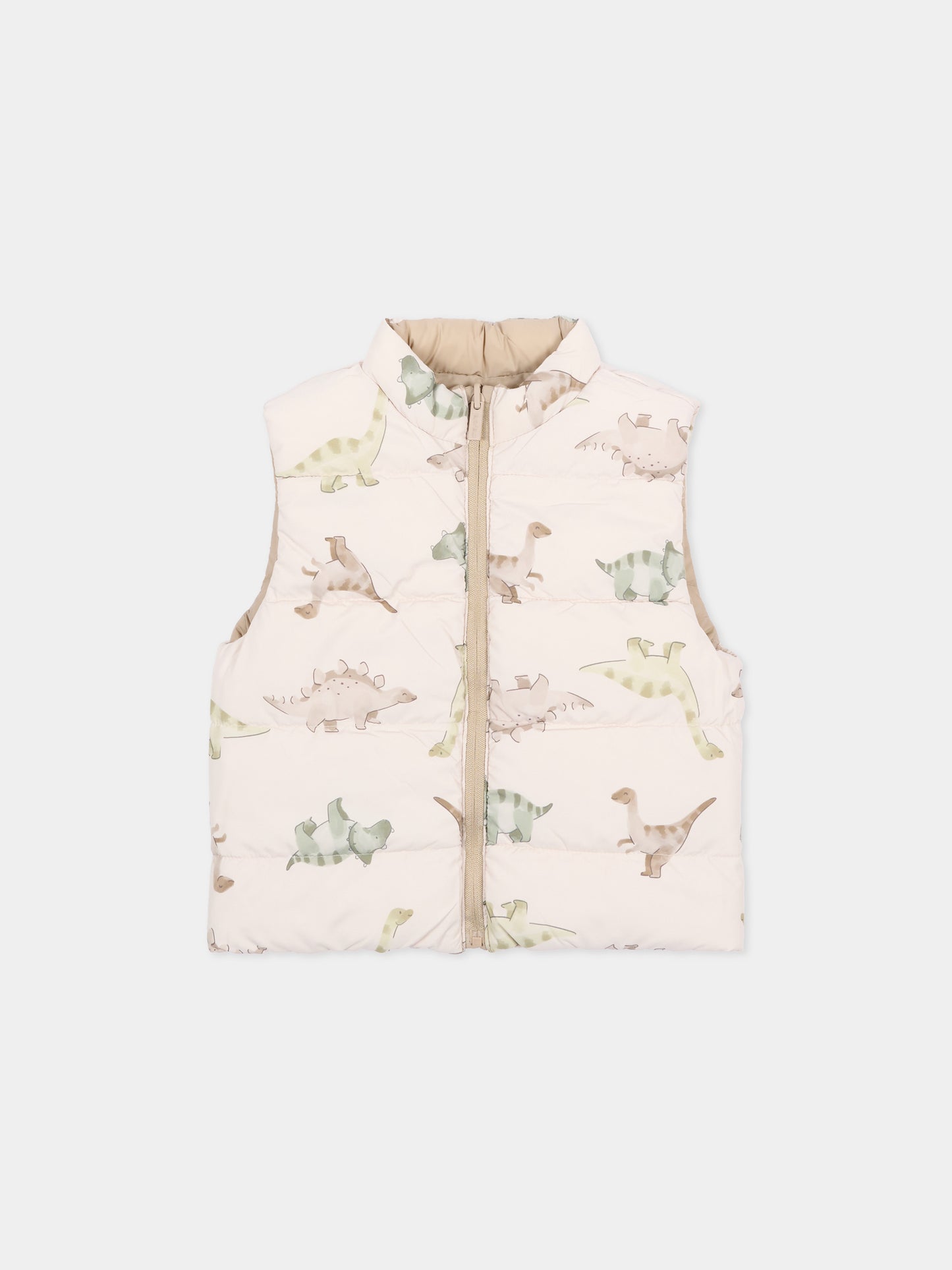 Gilet beige reversibile per neonato,Mayoral,2378 091