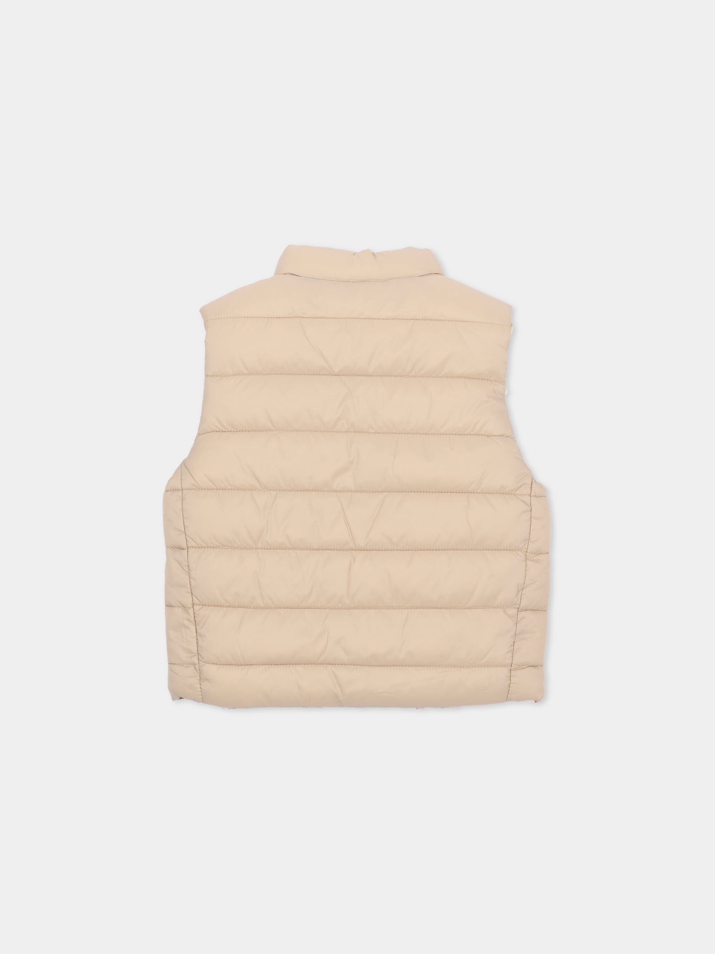 Gilet beige reversibile per neonato,Mayoral,2378 091
