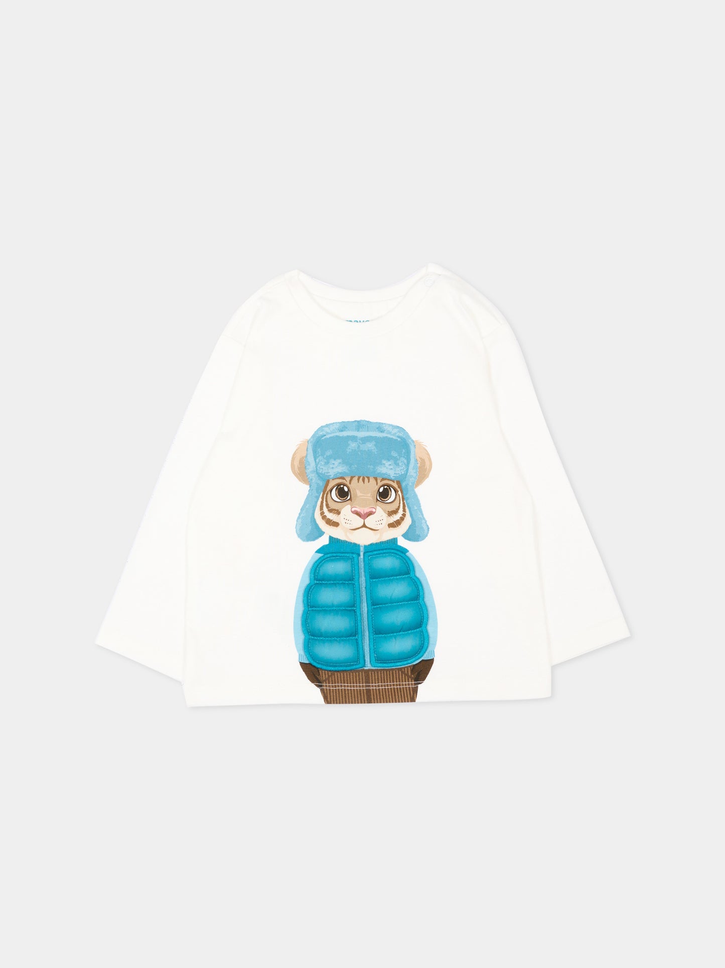 T-Shirt avorio per neonato con animale,Mayoral,2015 018