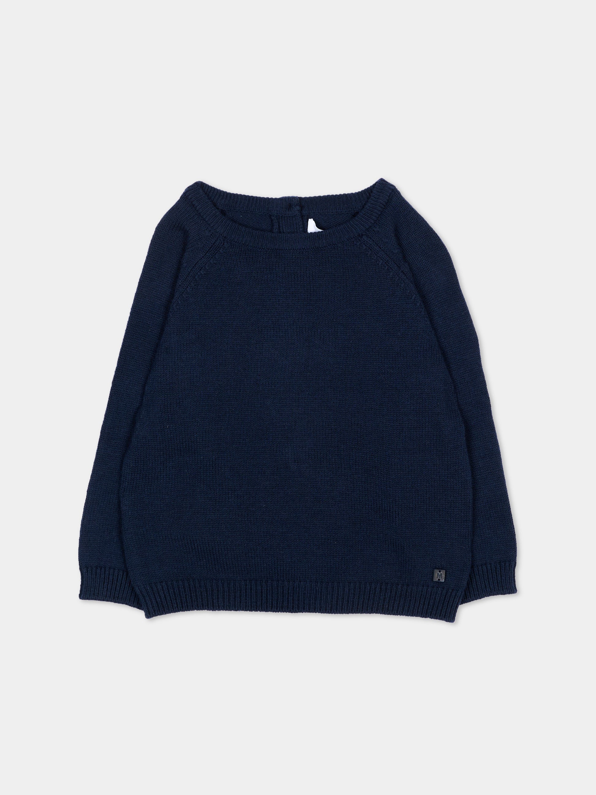 Maglione blu per neonato in tricot,Mayoral,351 032