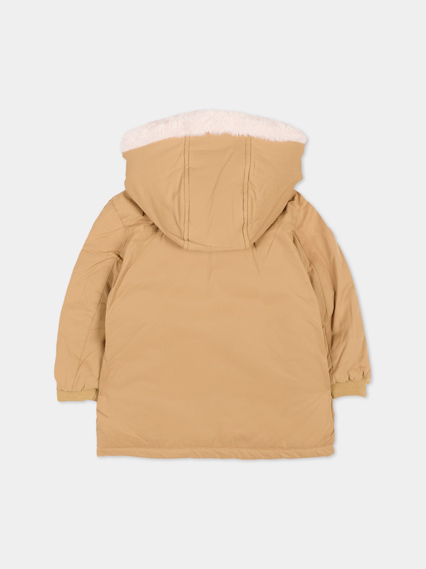 Parka beige per neonato con logo,Mayoral,2425 032