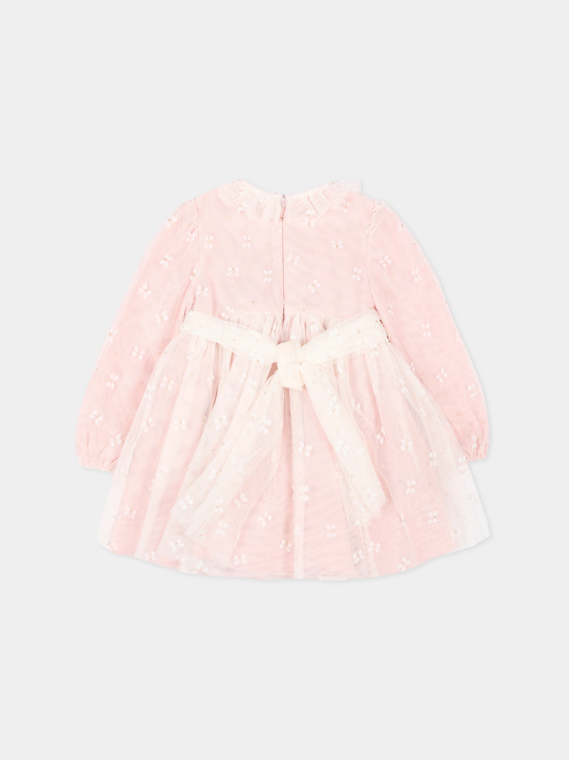 Abito elegante rosa per neonata con tulle,Mayoral,2903 078