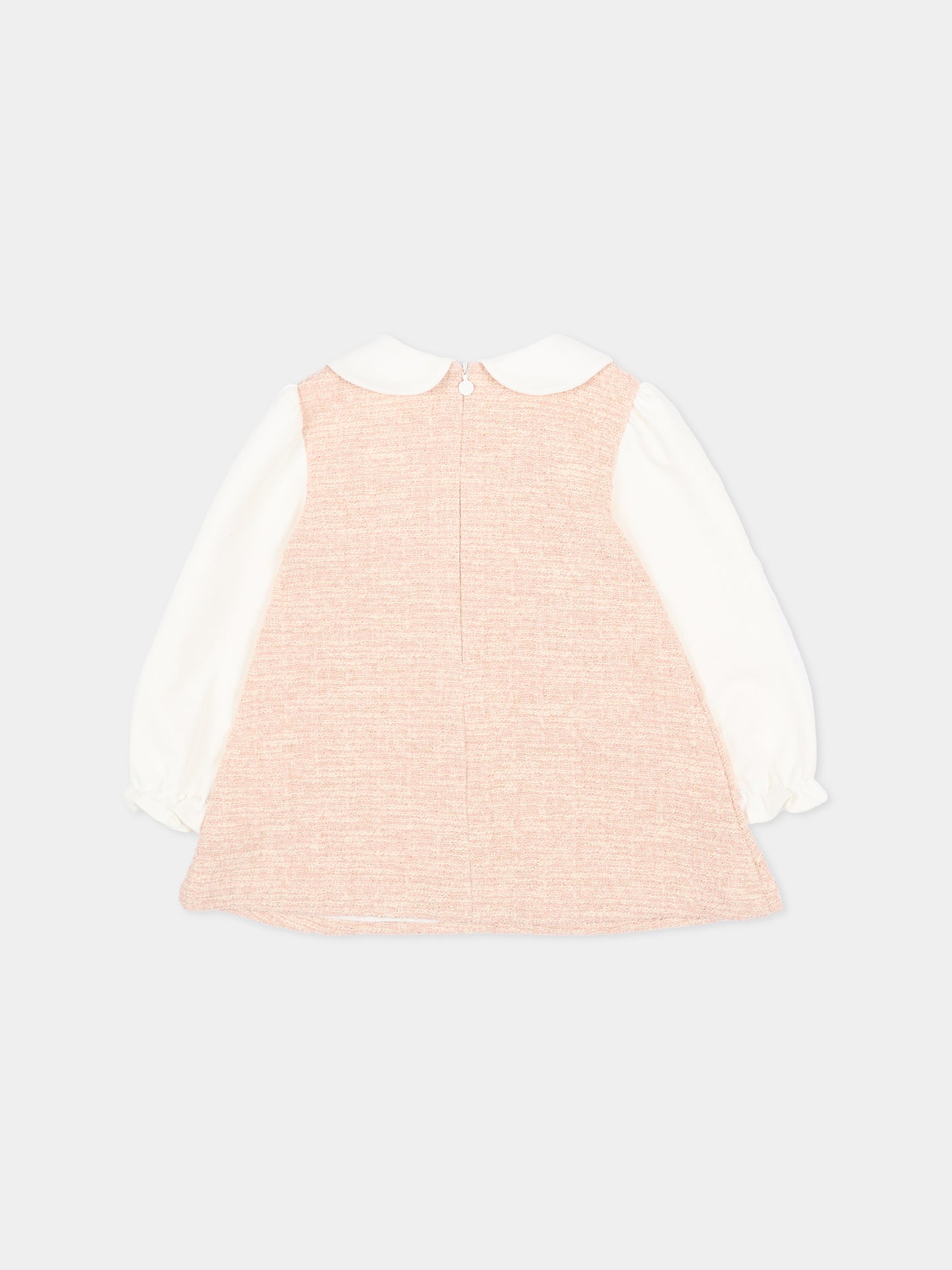 Abito elegante rosa per neonata con fiocco,Mayoral,2948 029
