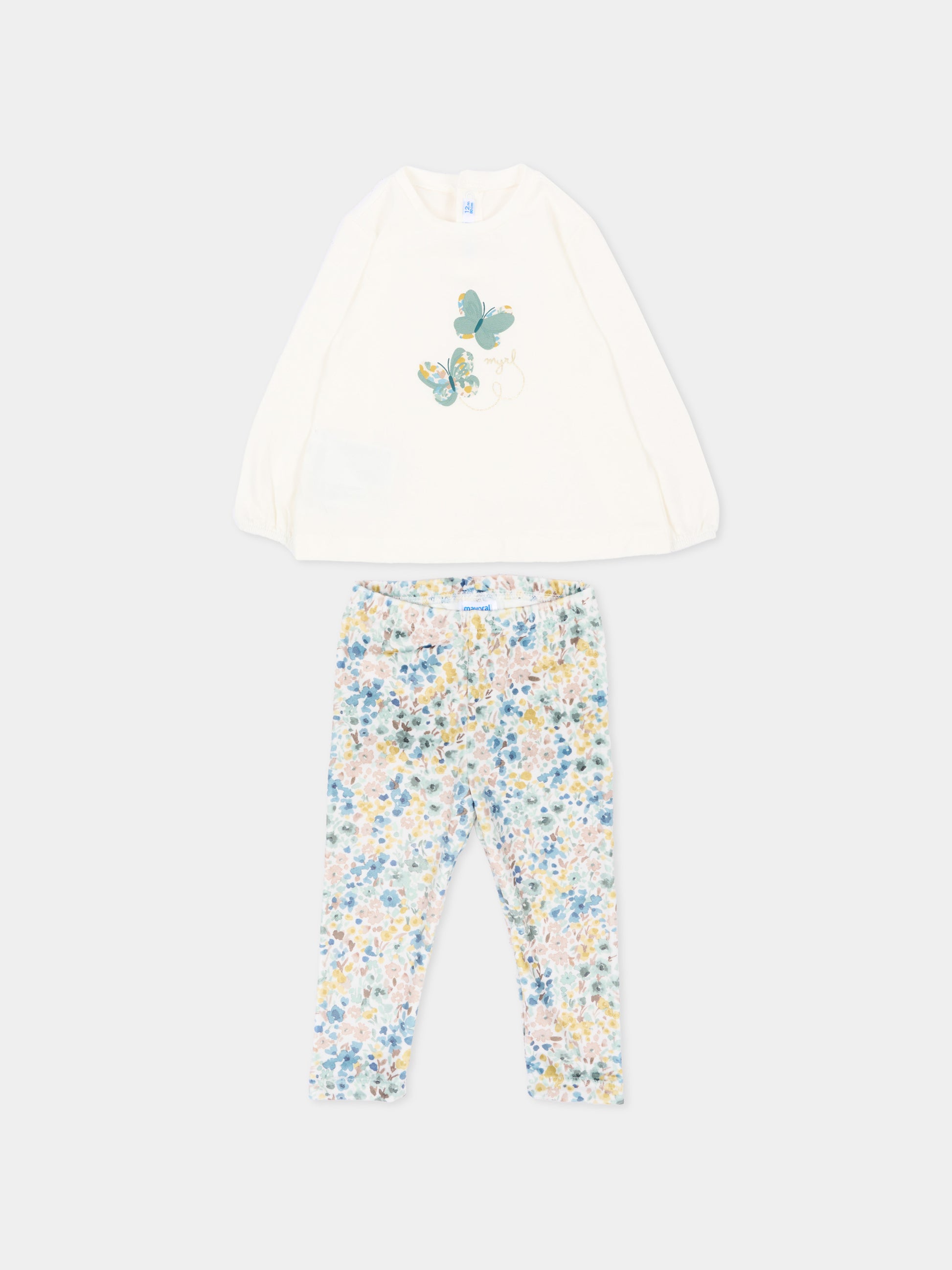 Completo sportivo multicolor per neonata floreale,Mayoral,2784 068