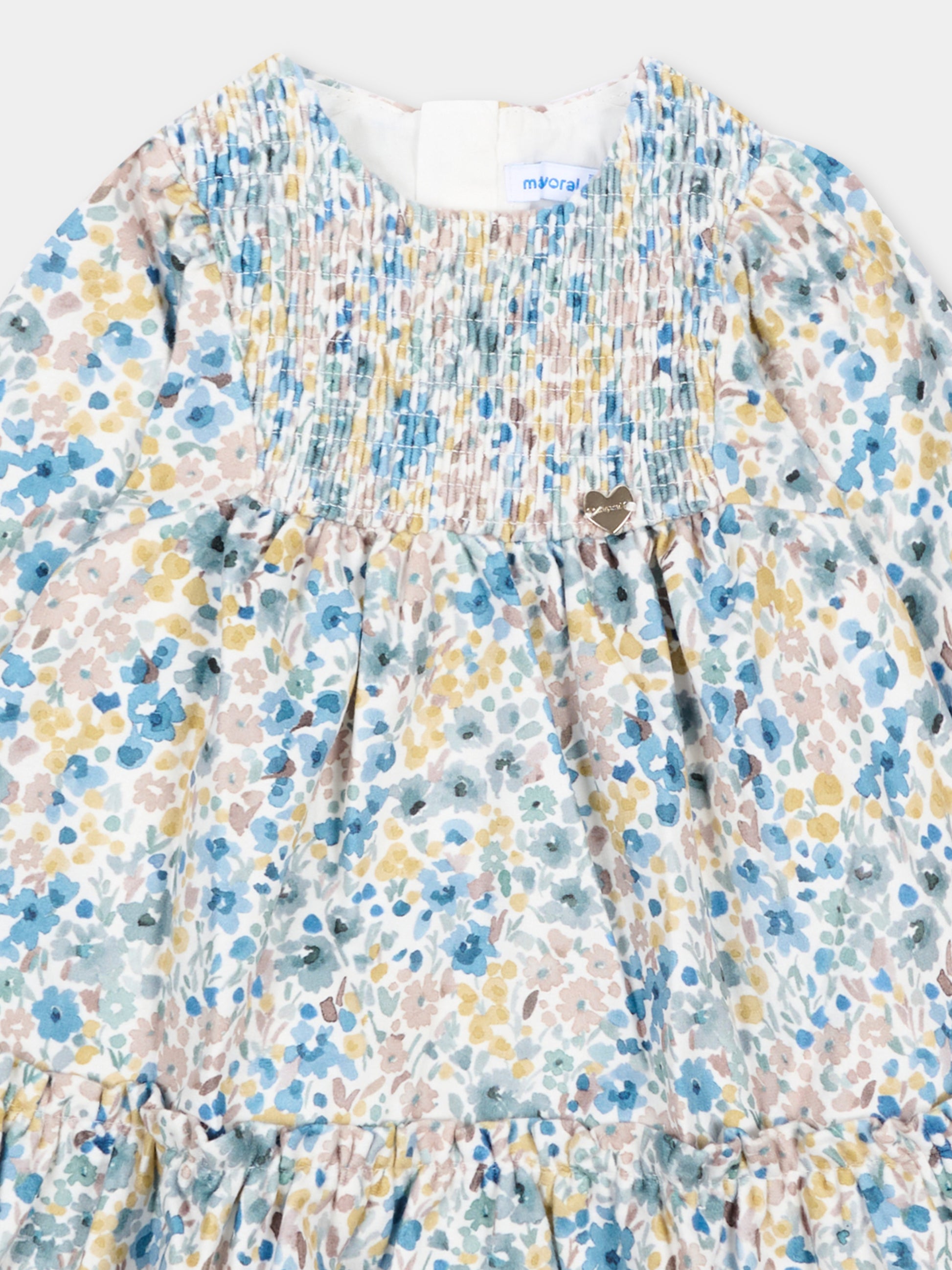 Vestito multicolor per neonata floreale,Mayoral,2946 029