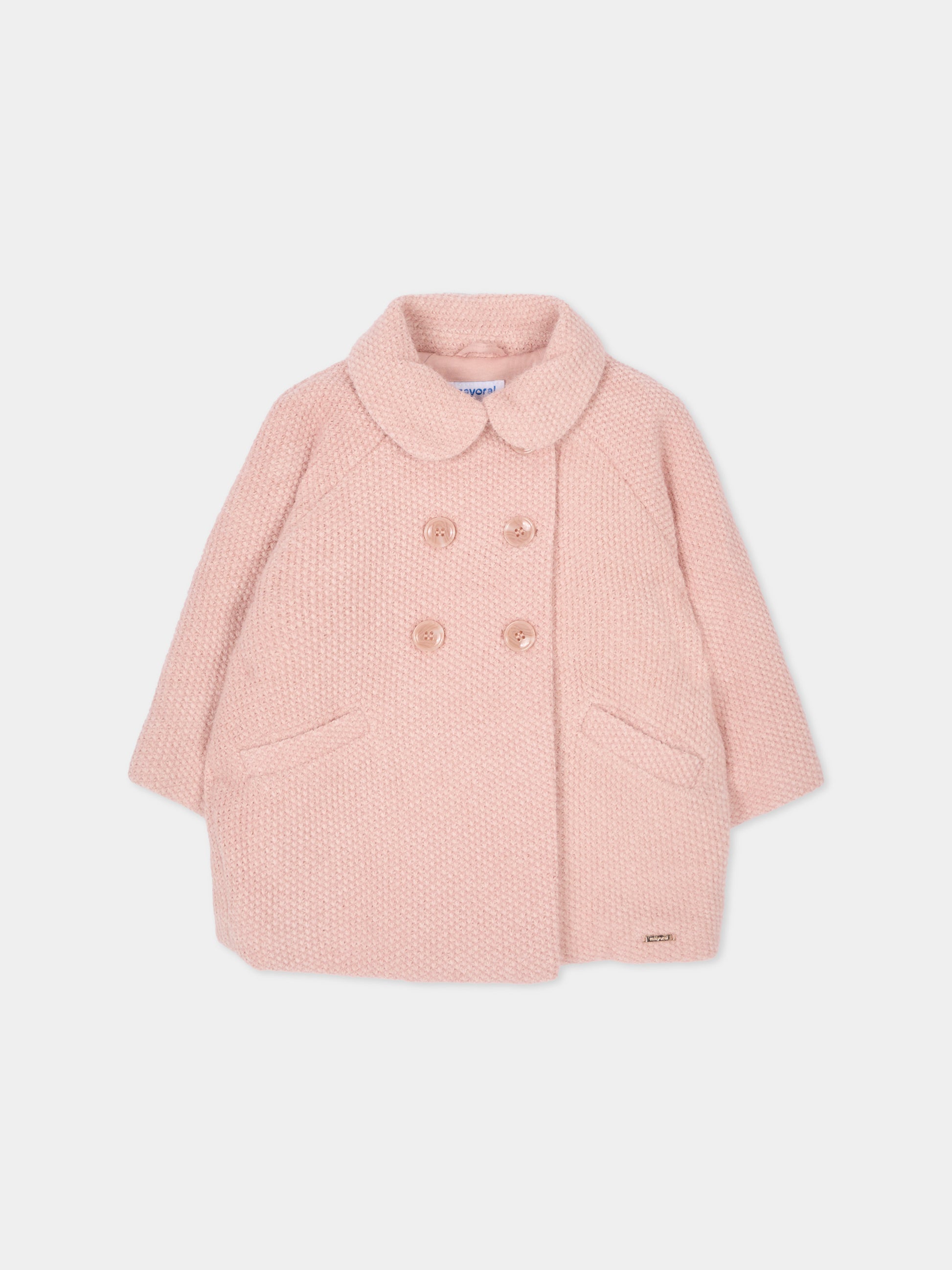 Cappotto rosa per neonata doppiopetto,Mayoral,2435 017