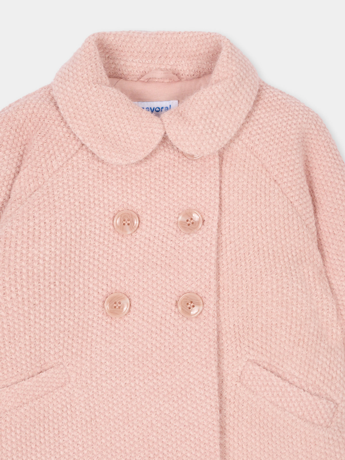 Cappotto rosa per neonata doppiopetto,Mayoral,2435 017