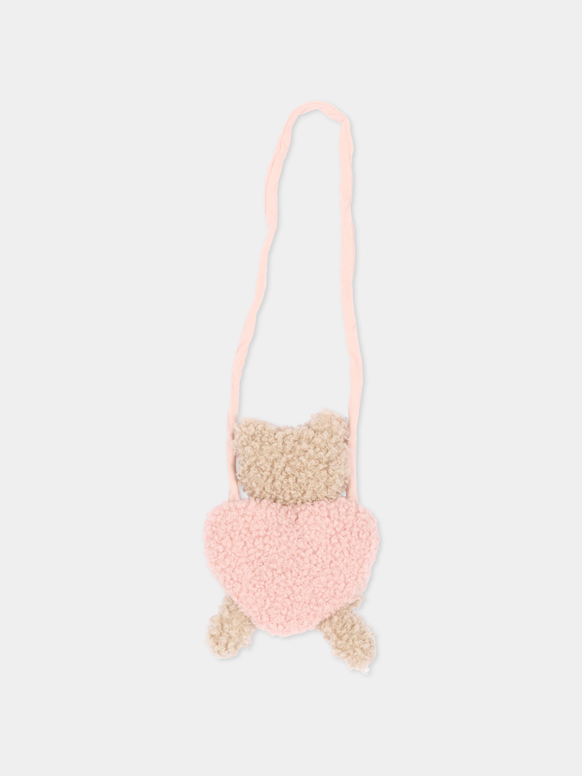 Vestito a manica lunga rosa con orsetto per neonata,Mayoral,2904 095