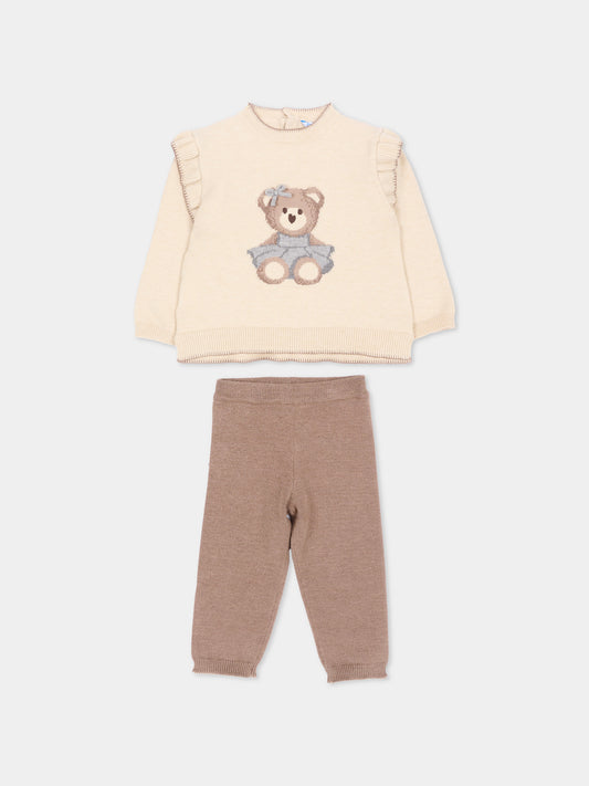 Completo sportivo multicolor per neonata con orsetto,Mayoral,2557 032