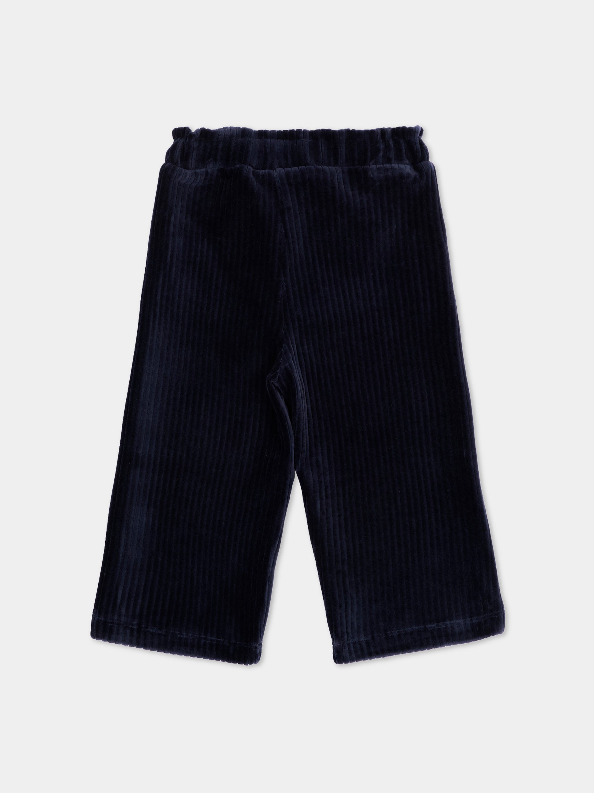 Pantaloni casual blu per neonata in velluto,Mayoral,2537 034