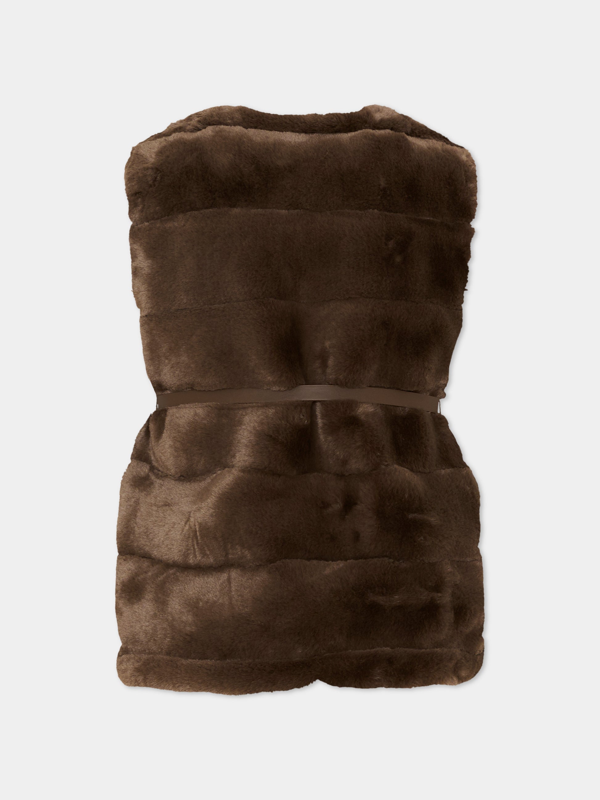 Gilet marrone per bambina,Mayoral,4328 062