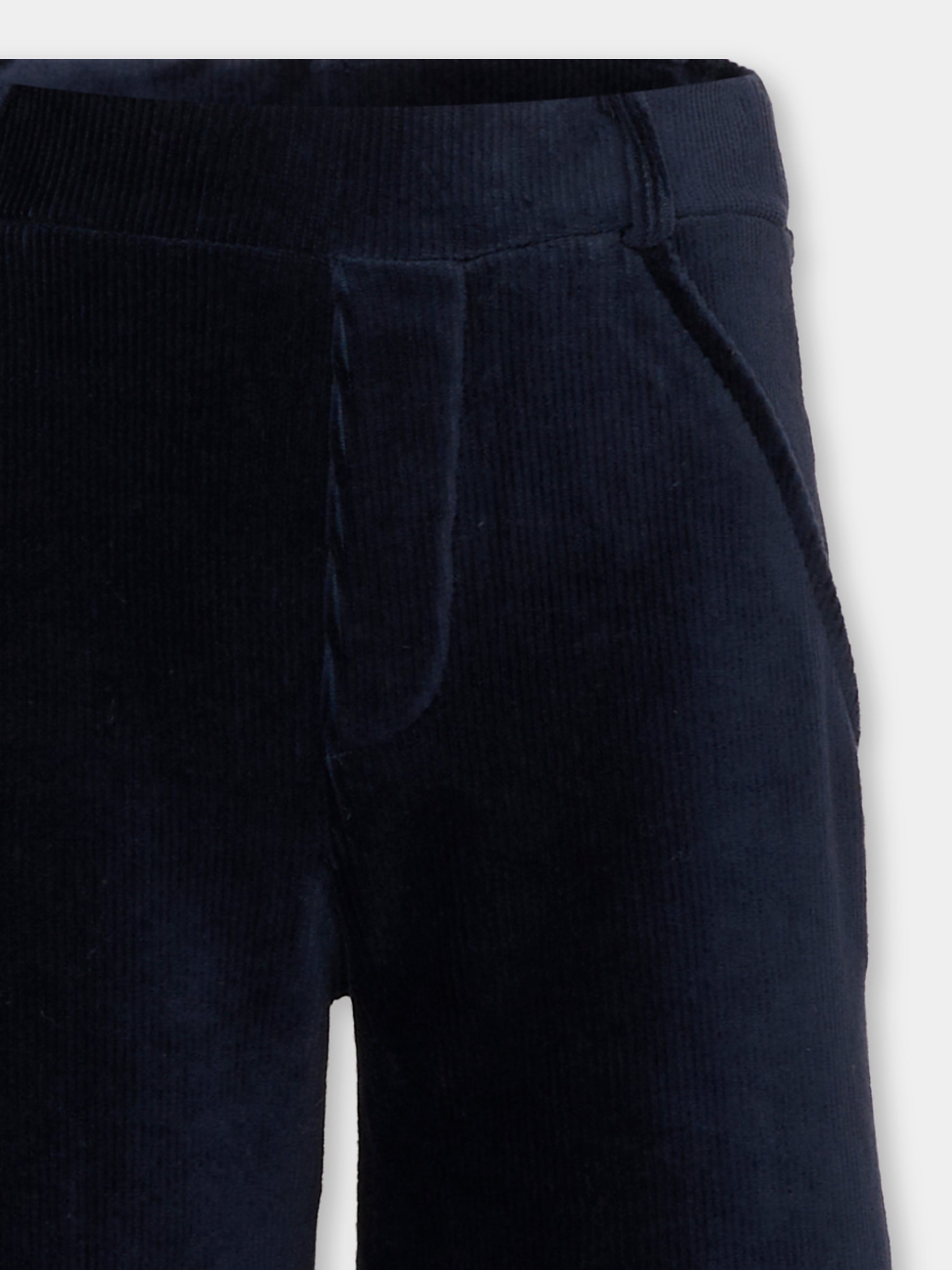 Pantaloni blu per bambina in velluto,Mayoral,4524 072