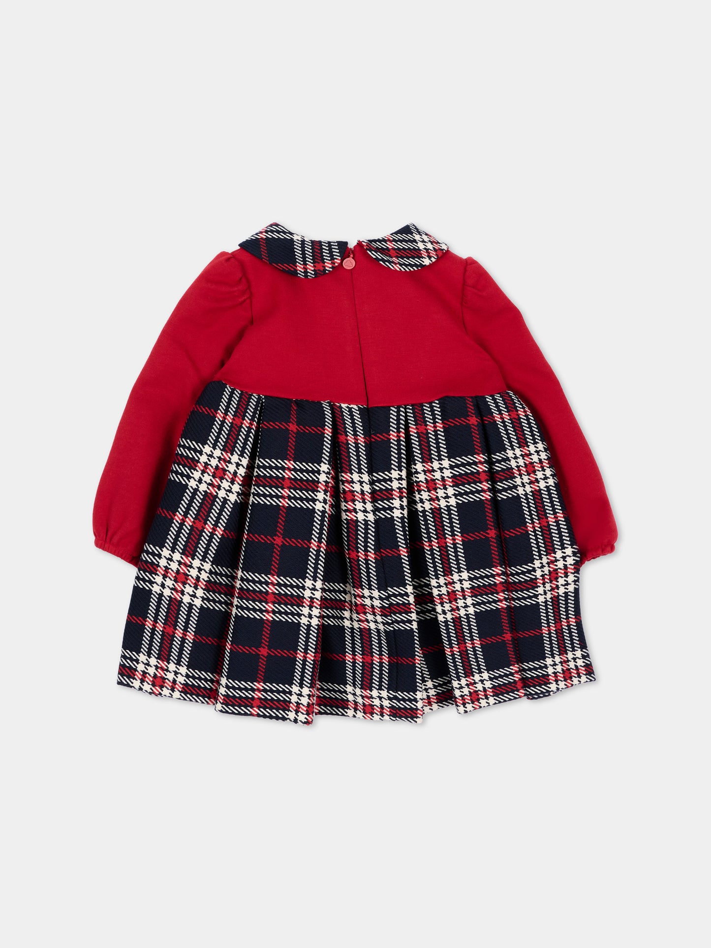 Abito elegante rosso per neonata tartan,Mayoral,2945 025