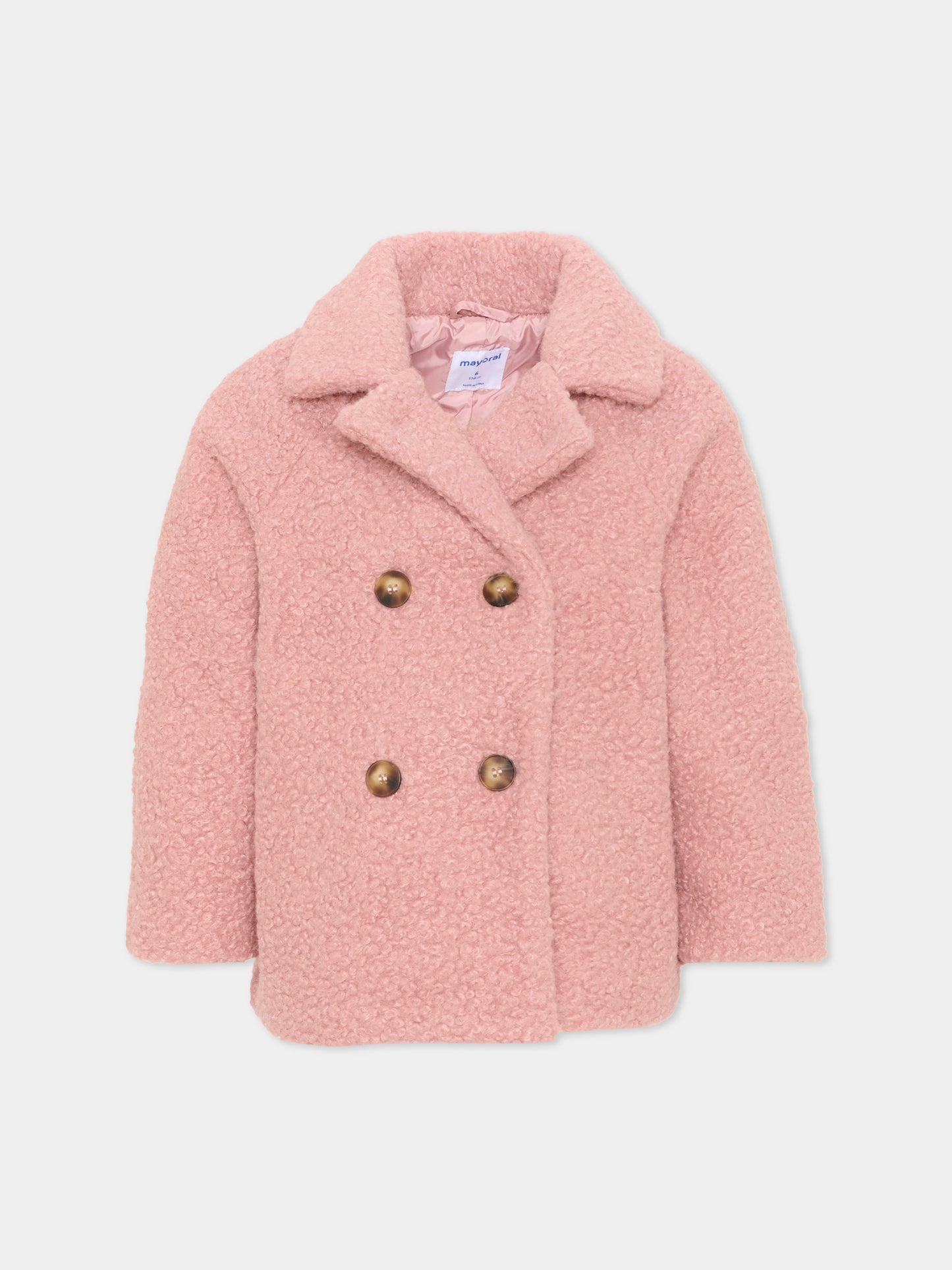 Cappotto rosa per bambina,Mayoral,4411 010