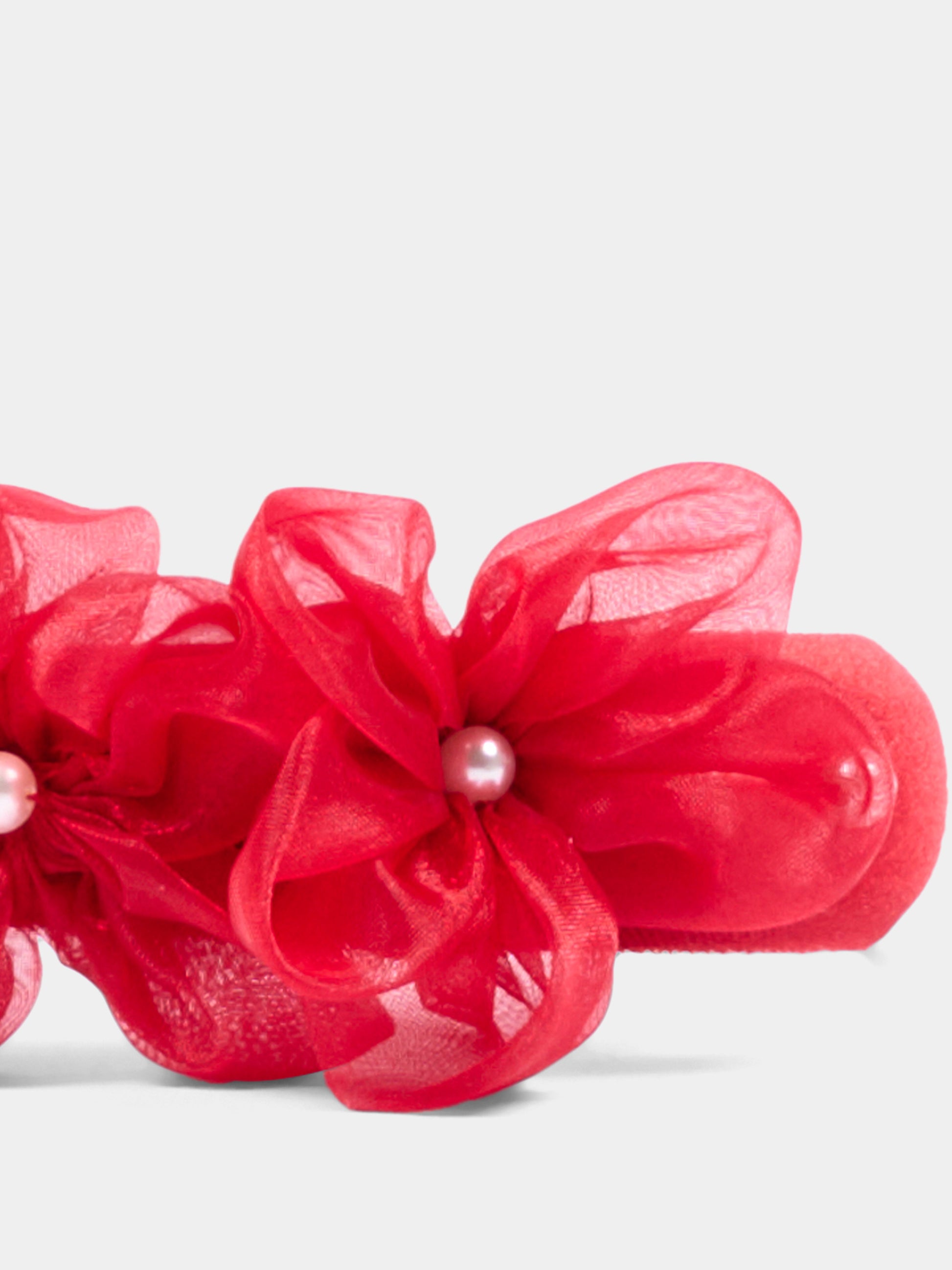 Cerchietto rosso per bambina con fiori,Mayoral,10314 011