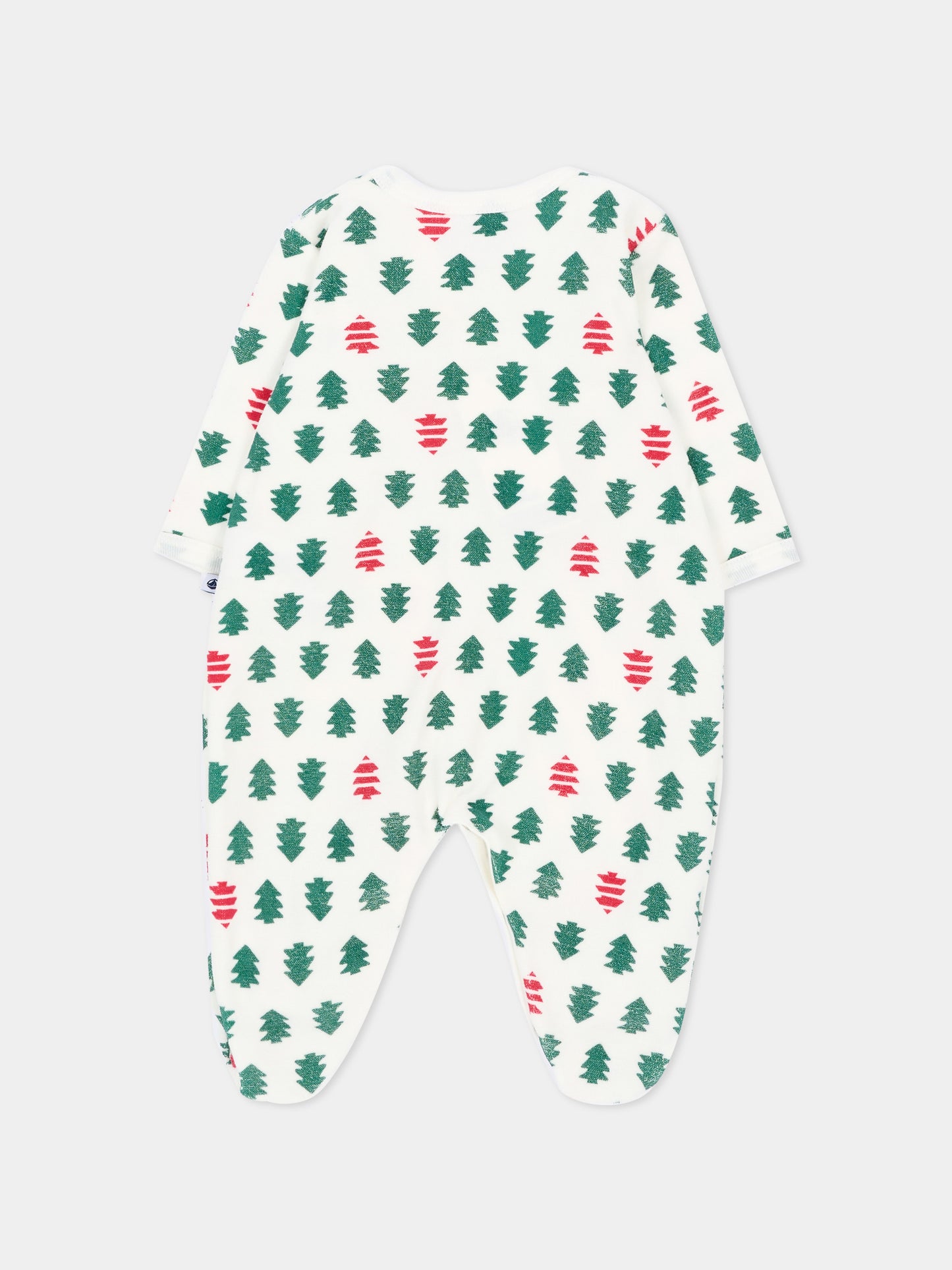 Tutina bianca per neonato con alberi,Petit Bateau,A0HCF 01