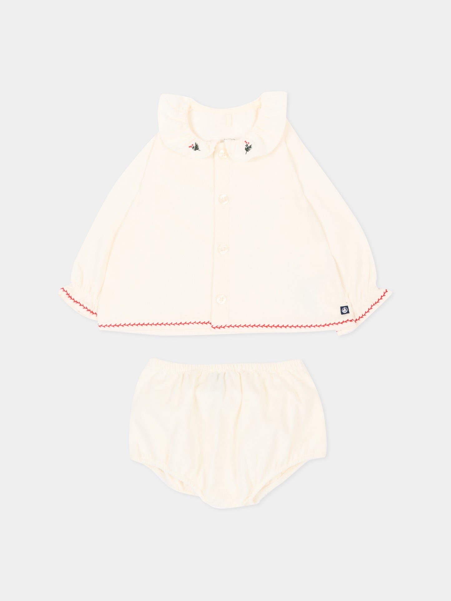 Completo nascita avorio per neonata,Petit Bateau,A0GLR 00