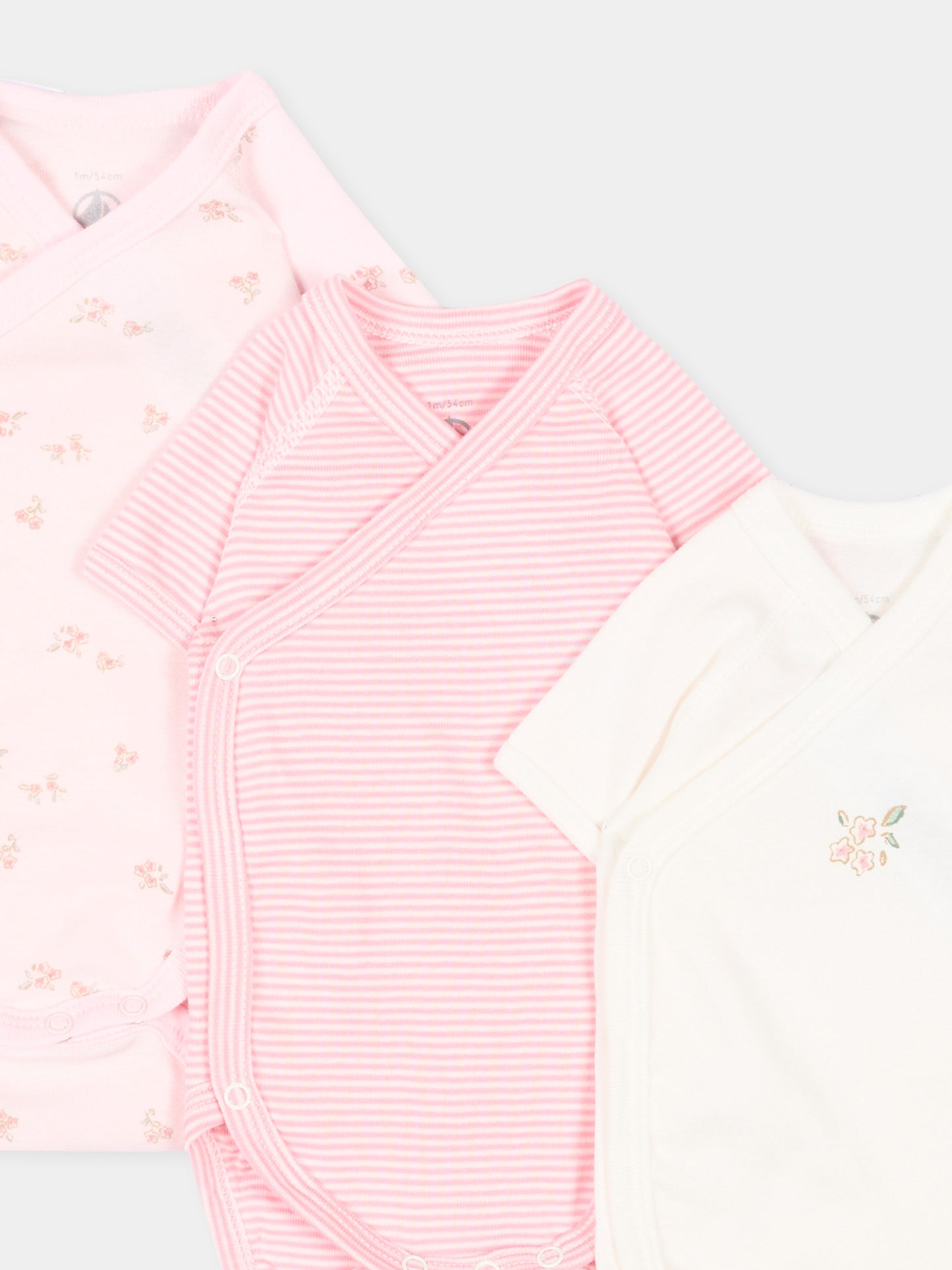 Set body multicolor per neonata con fiori,Petit Bateau,A0GHN 00