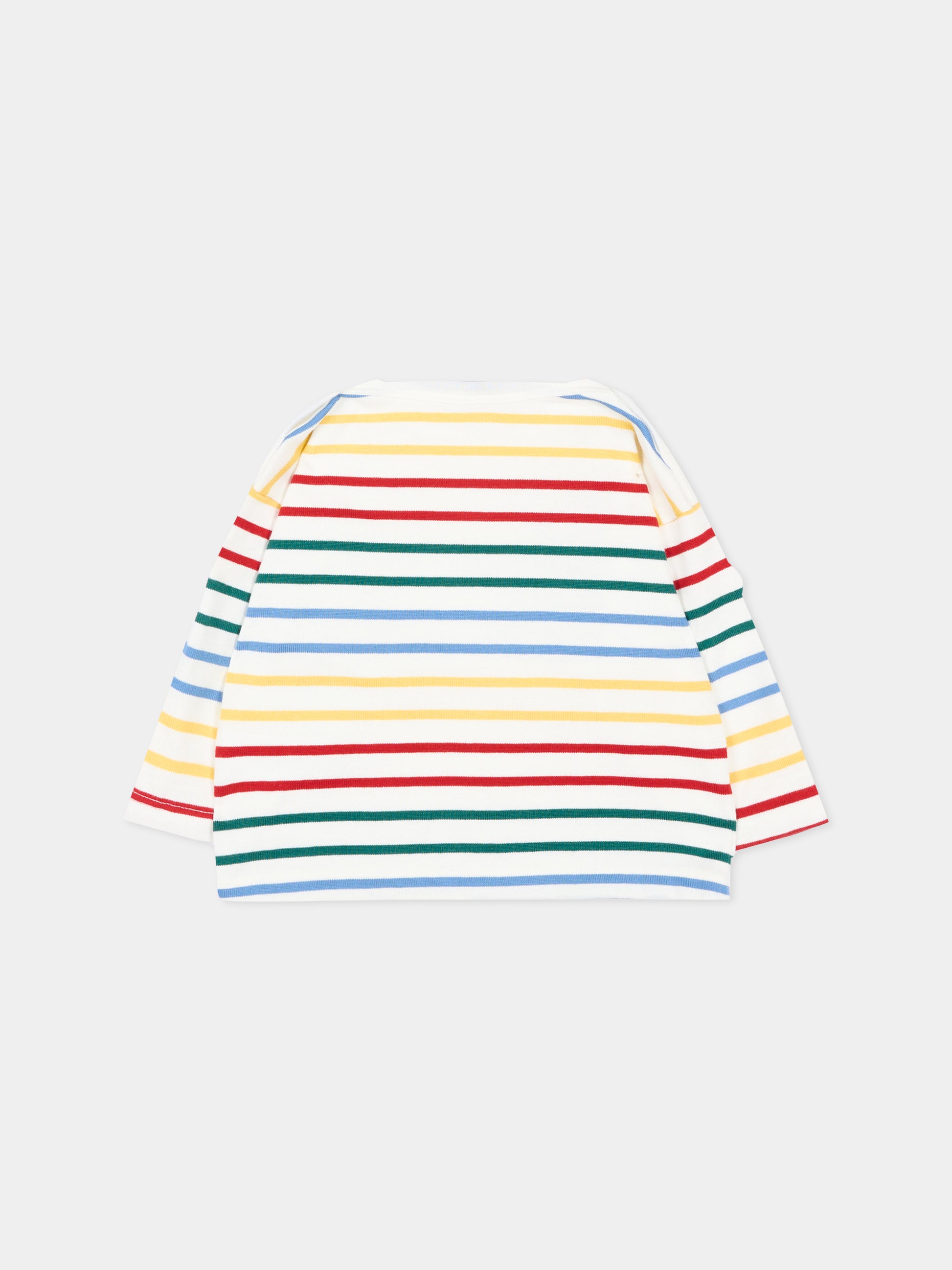 T-Shirt multicolor per neonato a righe,Petit Bateau,A0GWO 01