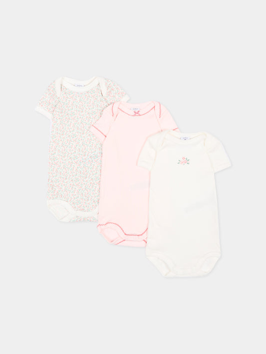 Body multicolor per neonata con stampa floreale,Petit Bateau,A0GYK 00